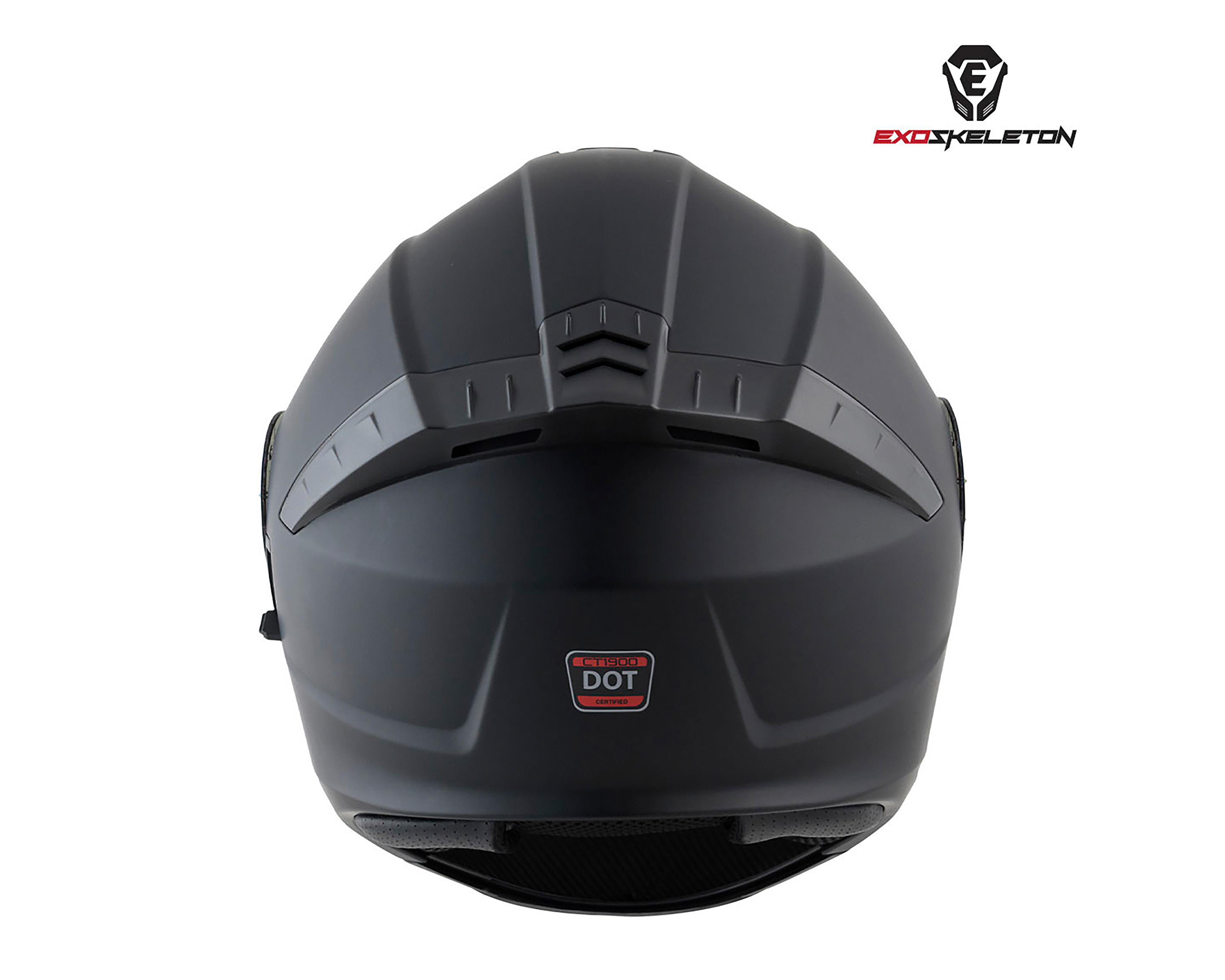 Foto 4 pulgar | Casco para Motociclista Exoskeleton Grande Negro Ajustable