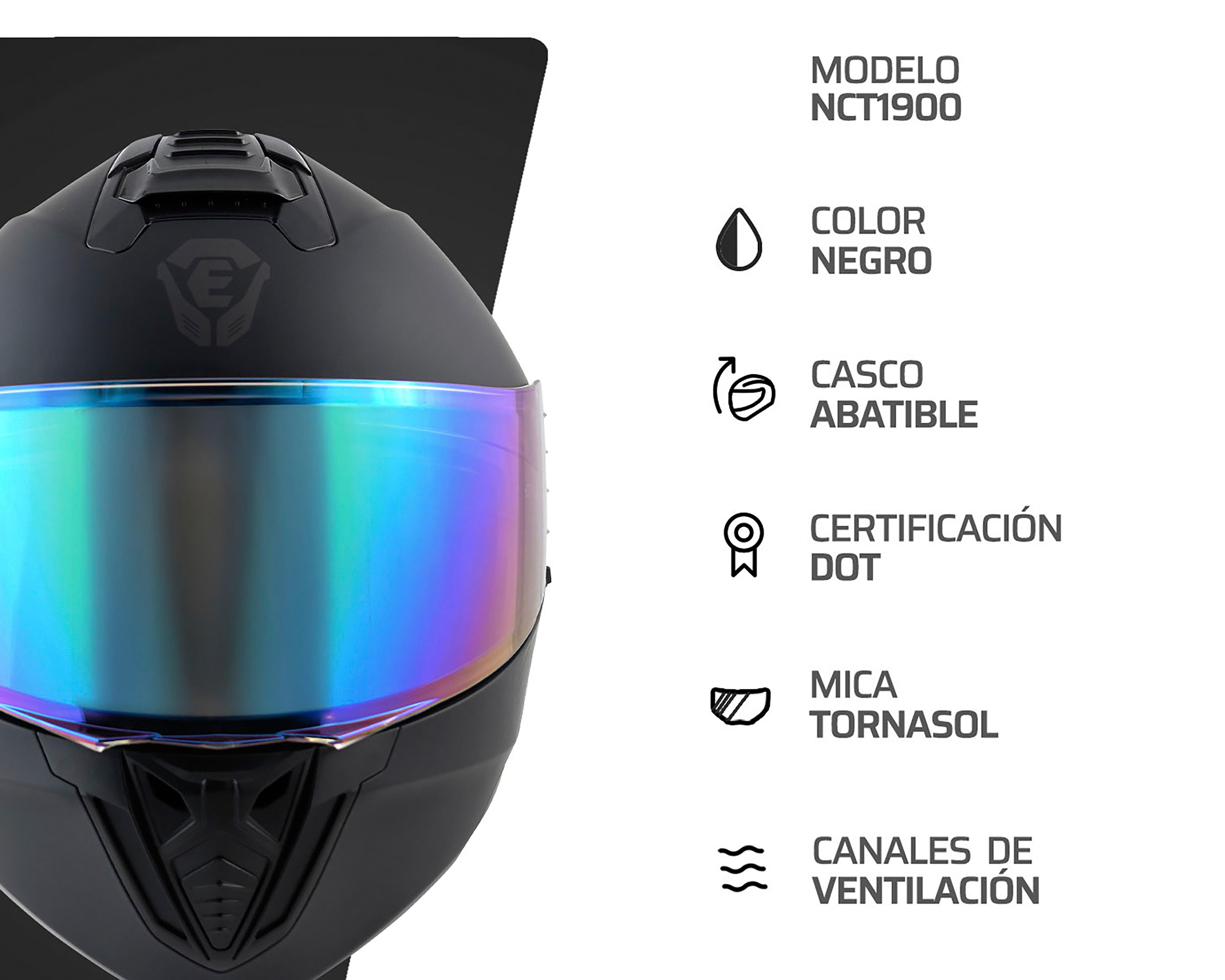 Foto 6 pulgar | Casco para Motociclista Exoskeleton Grande Negro Ajustable