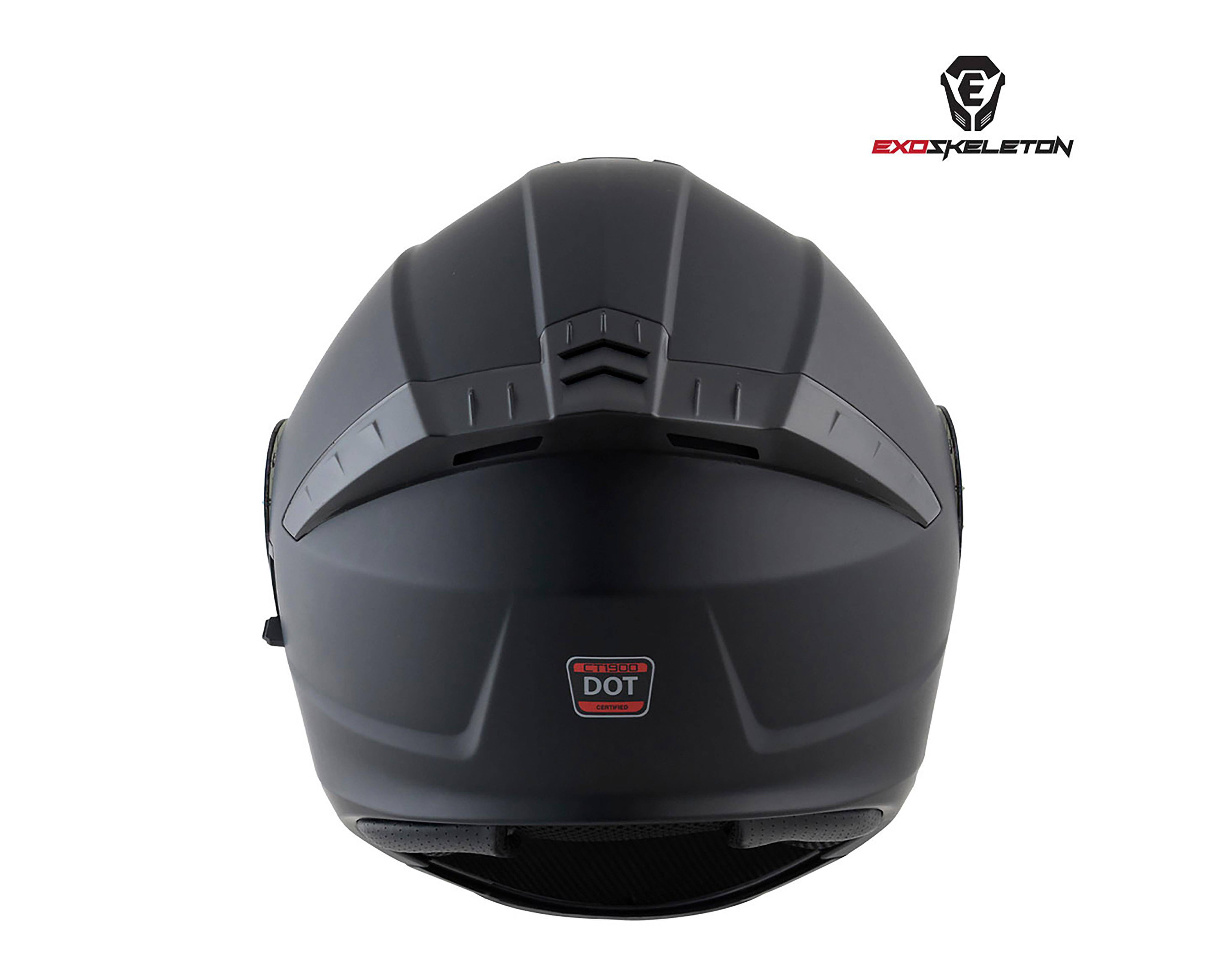 Foto 4 pulgar | Casco para Motociclista Exoskeleton Extragrande Negro Ajustable