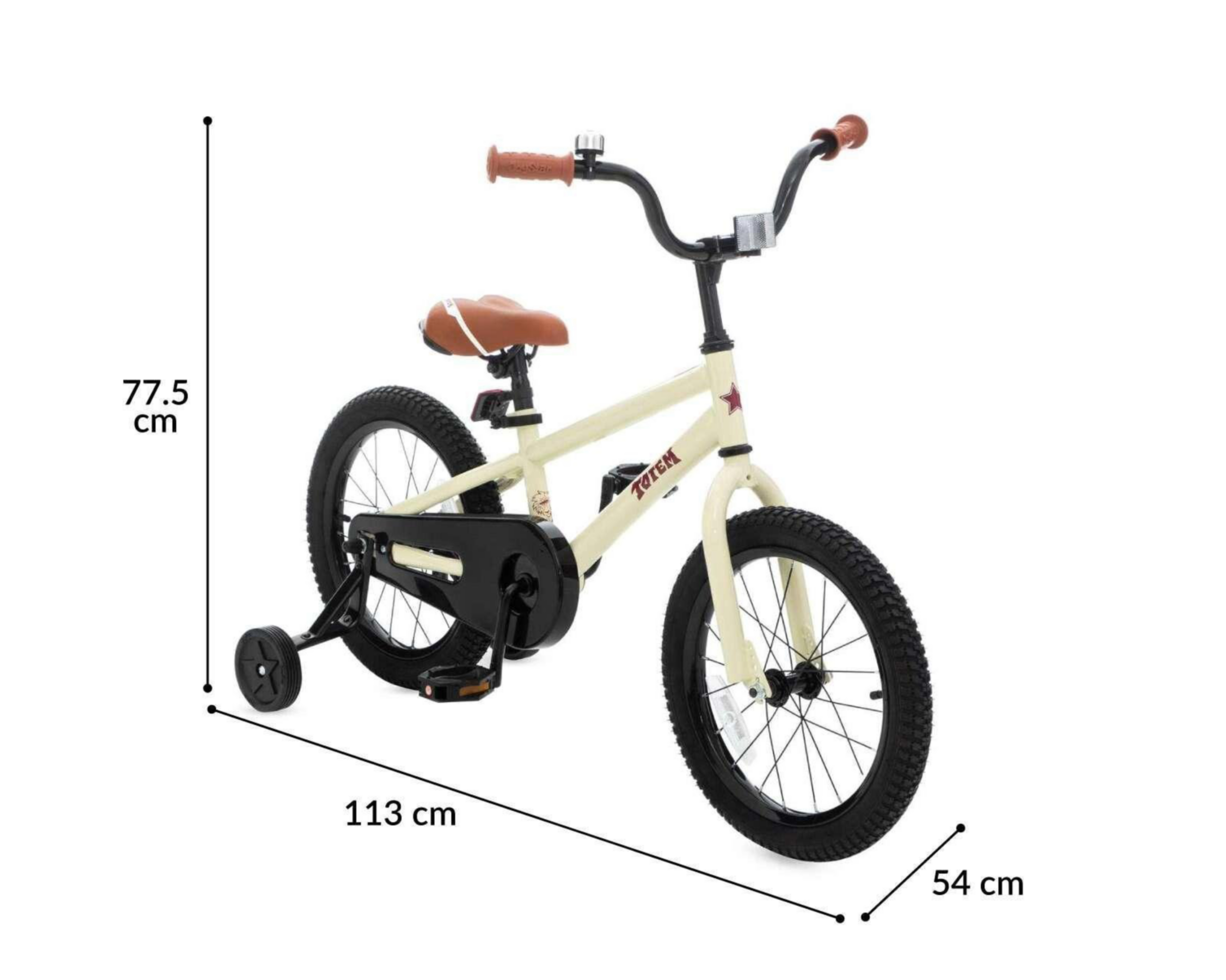 Foto 8 pulgar | Bicicleta Totem Joystar16" Beige