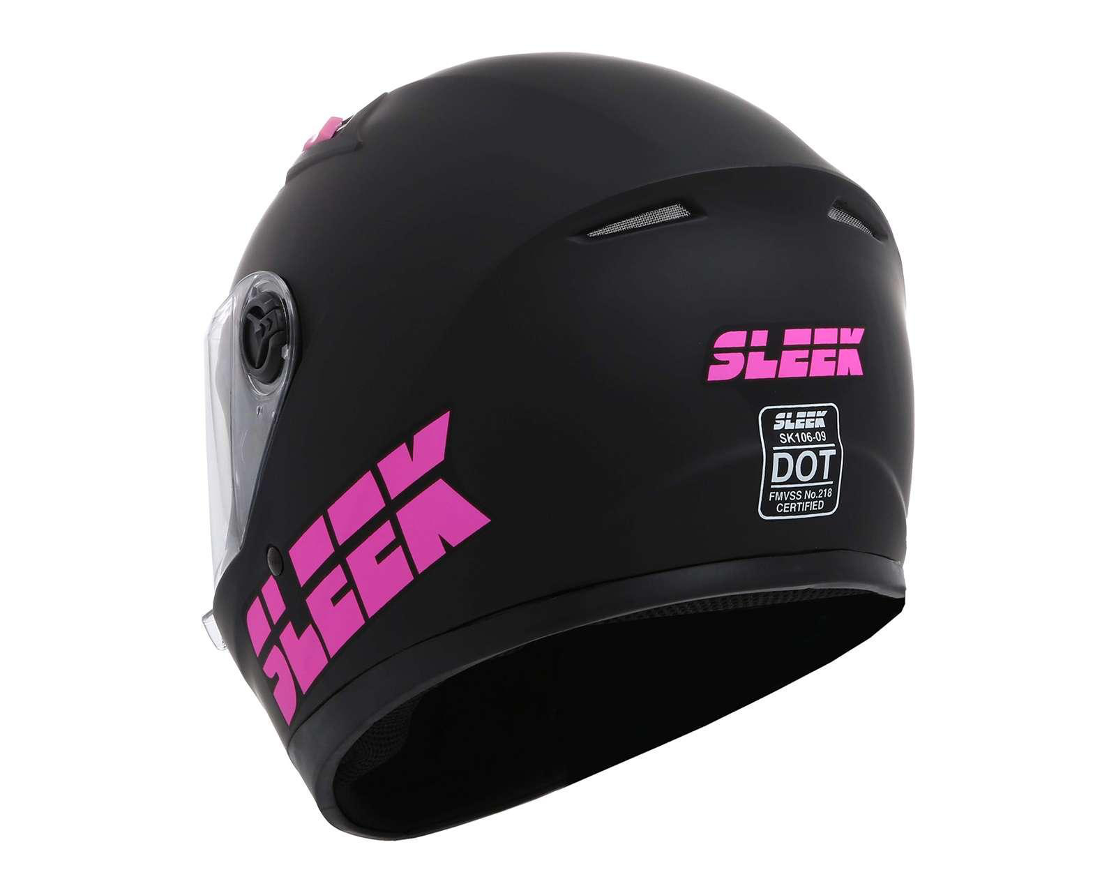 Foto 4 pulgar | Casco para Motociclista Sleek Grande color Negro