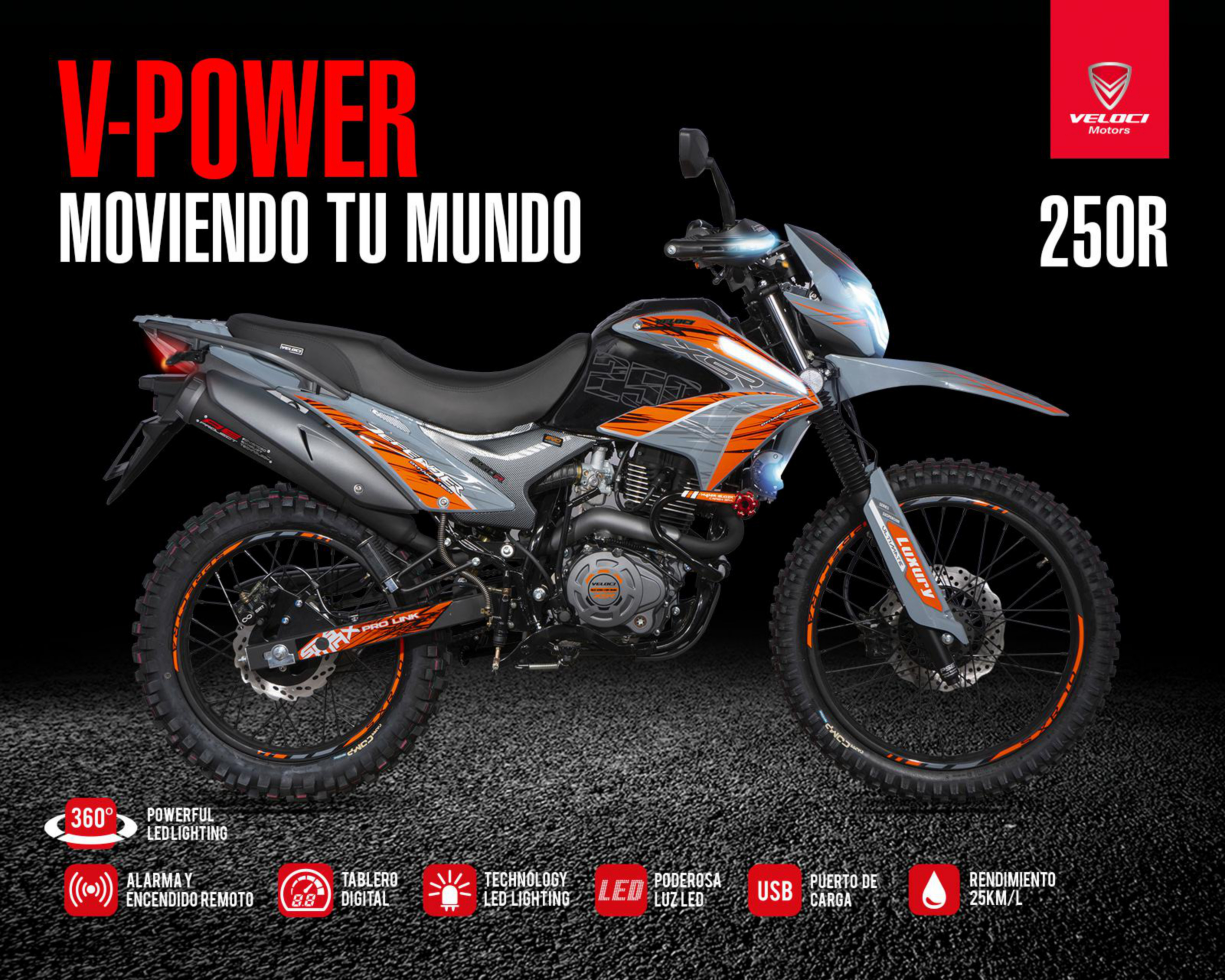 Foto 4 pulgar | Motocicleta Veloci Defender Dynamik 250 cc 2025