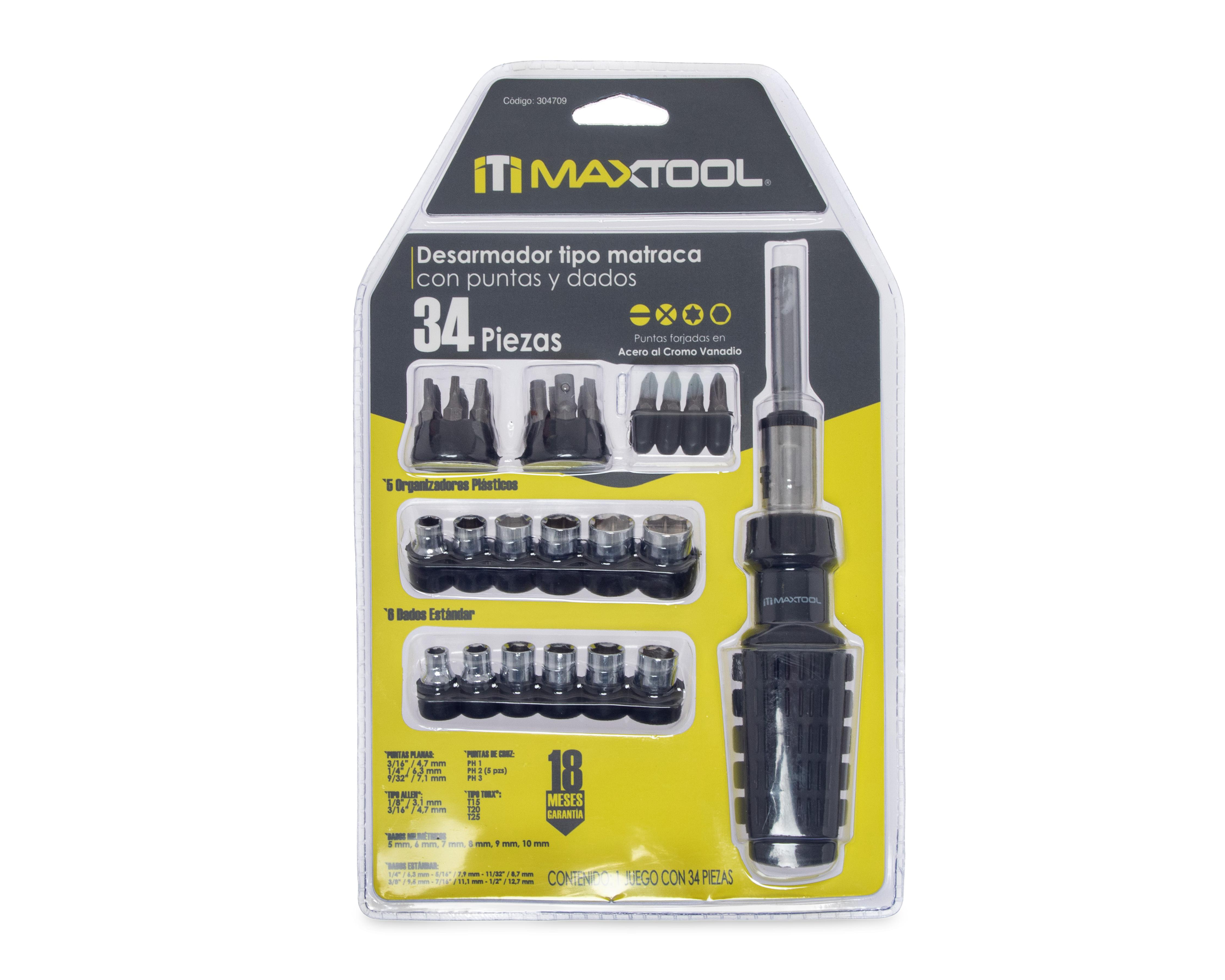 Foto 2 pulgar | Desarmador Maxtool con Puntas y Dados