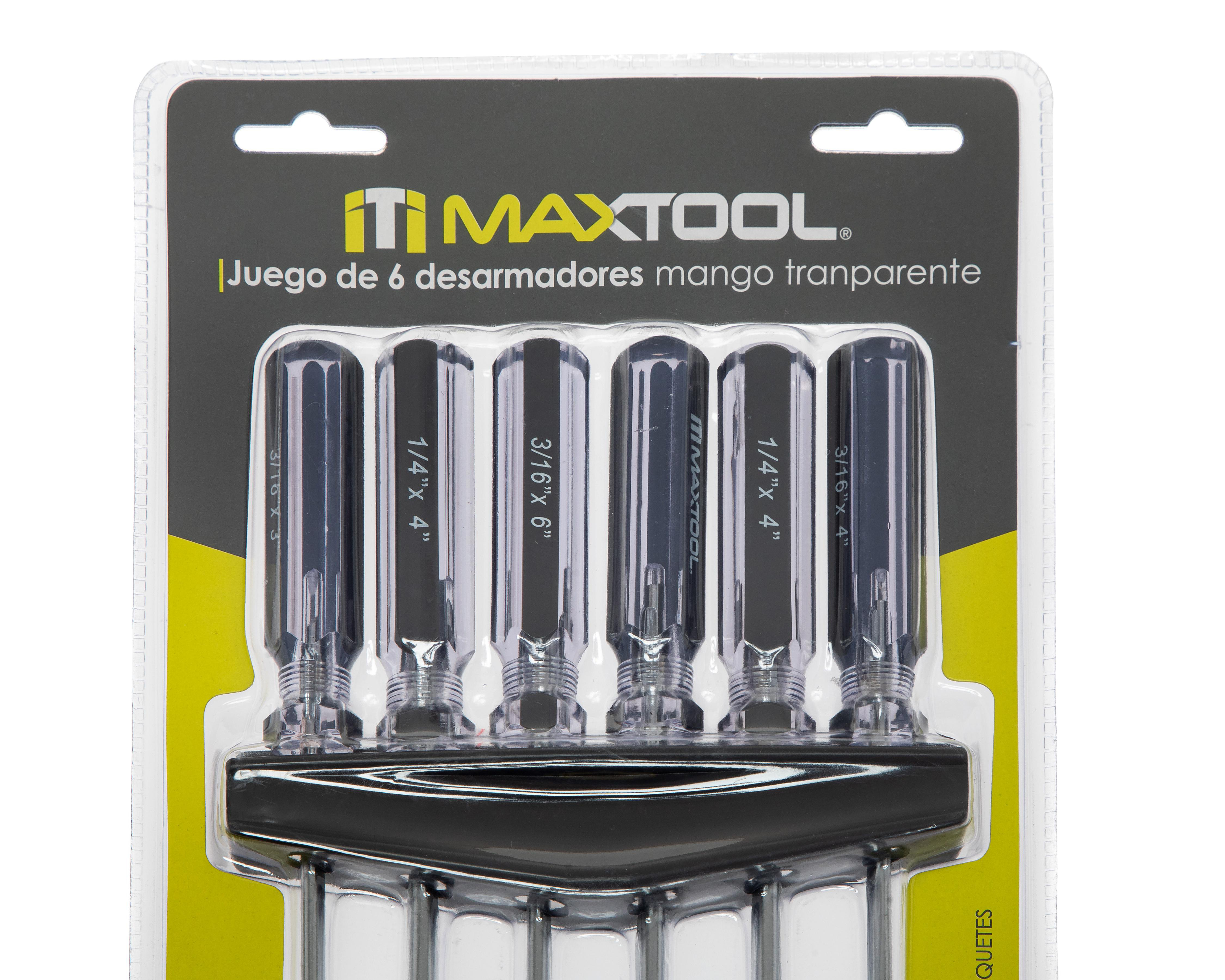 Foto 4 pulgar | Desarmador Maxtool 6 Piezas con Base