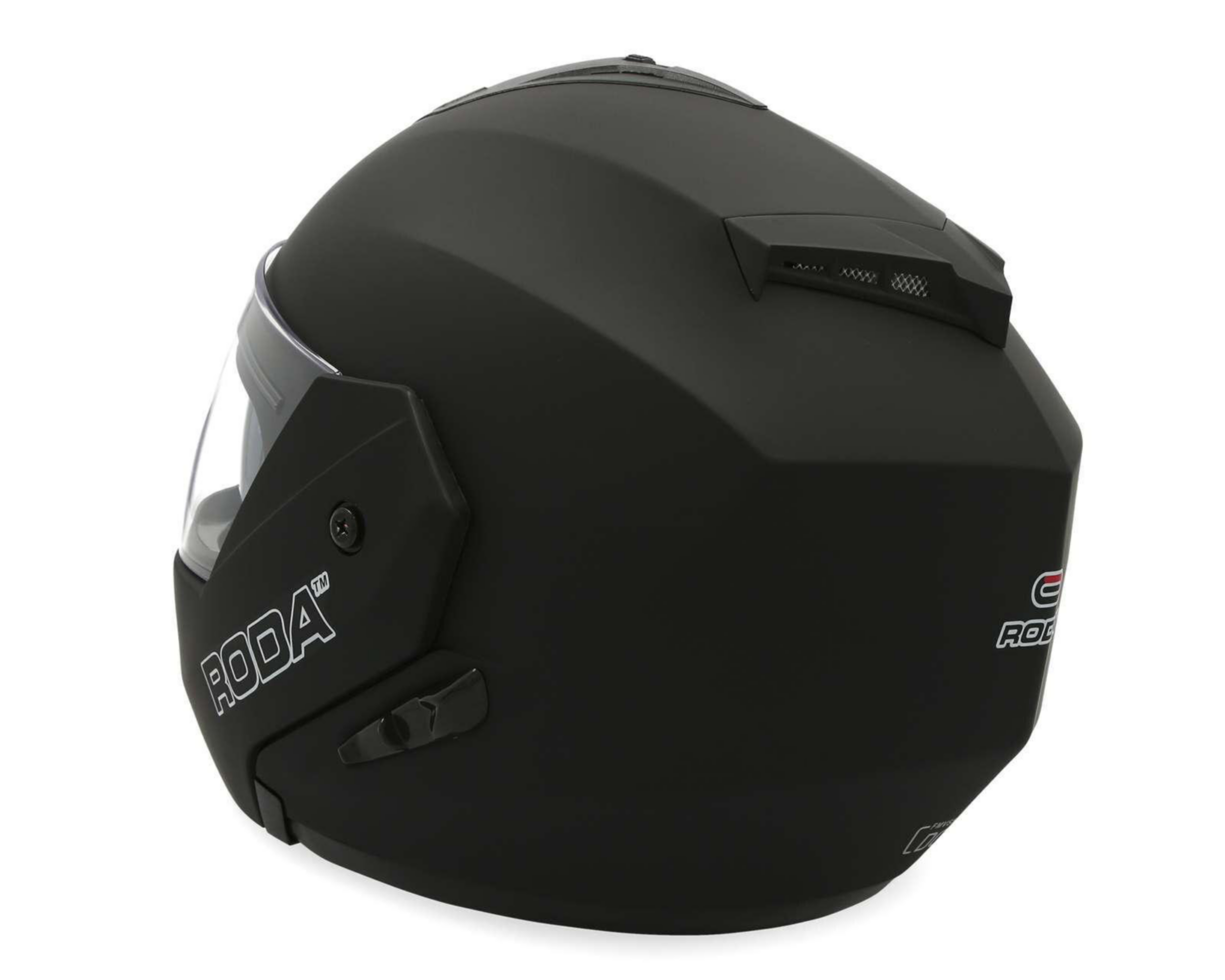 Foto 5 pulgar | Casco para Motociclista Roda Chico Abatible Negro