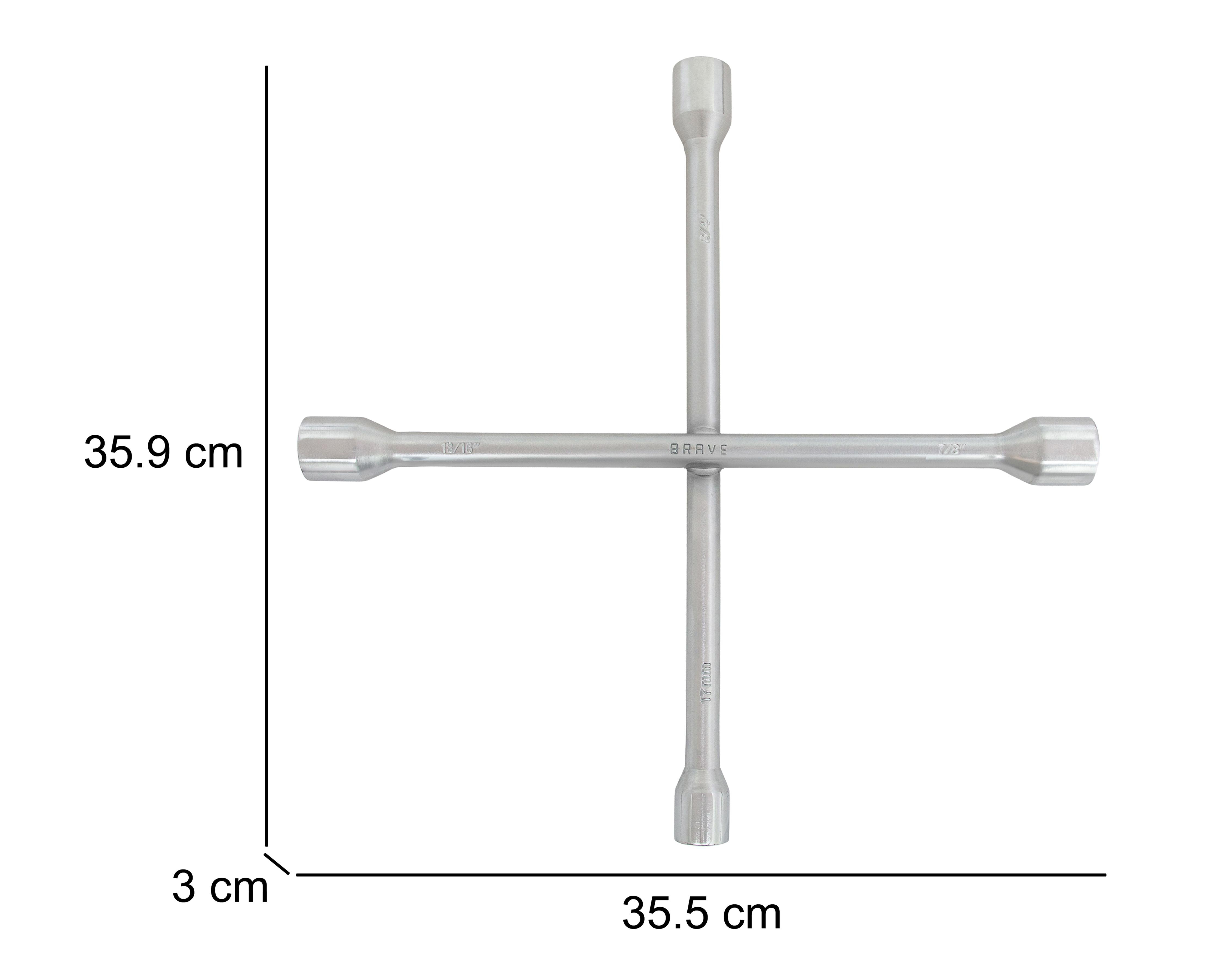 Foto 5 pulgar | Llave de Cruz Brave Power Tools BV-CRUCETA de Acero Galvanizado