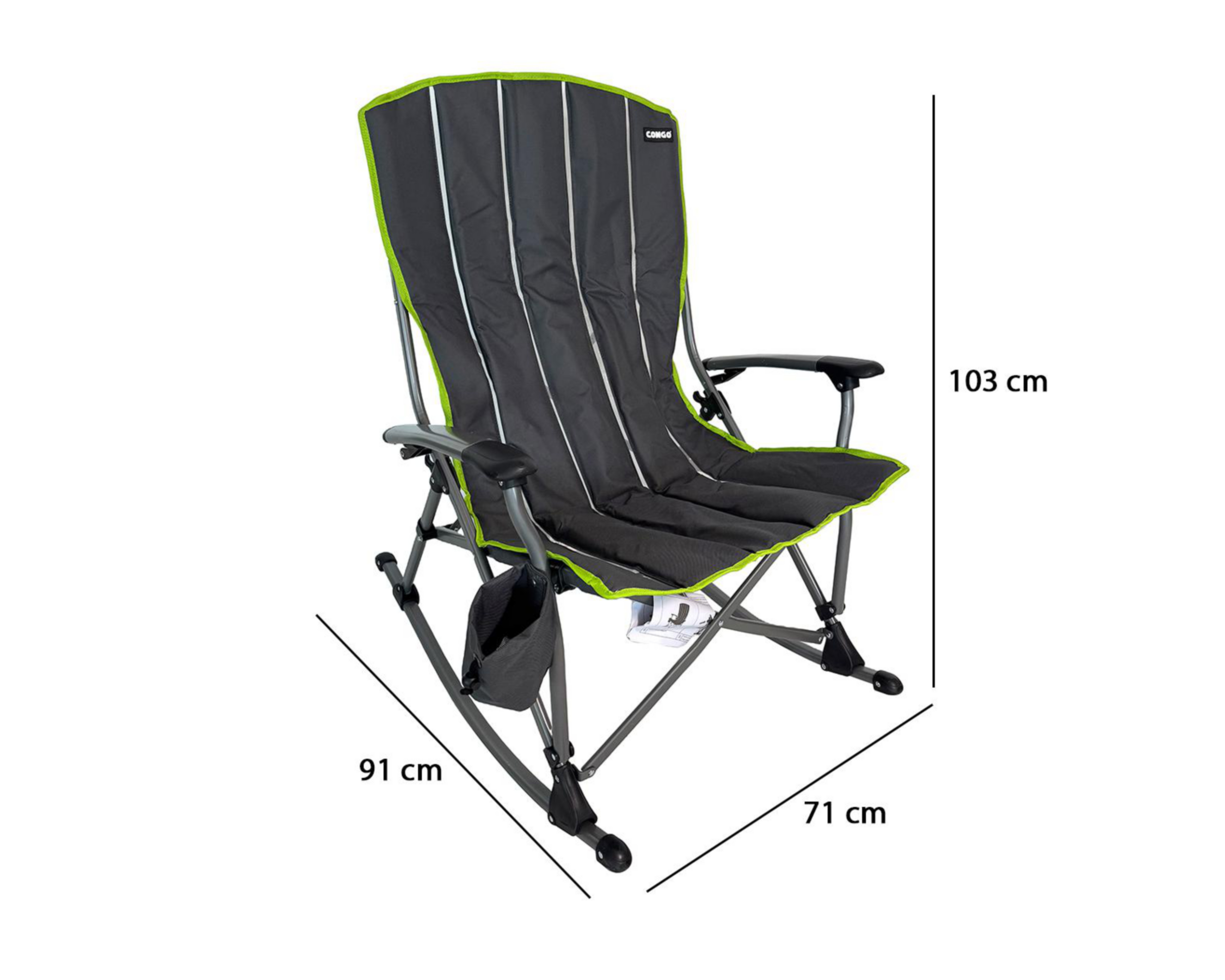 Foto 6 pulgar | Silla Plegable para Camping Congo Negra