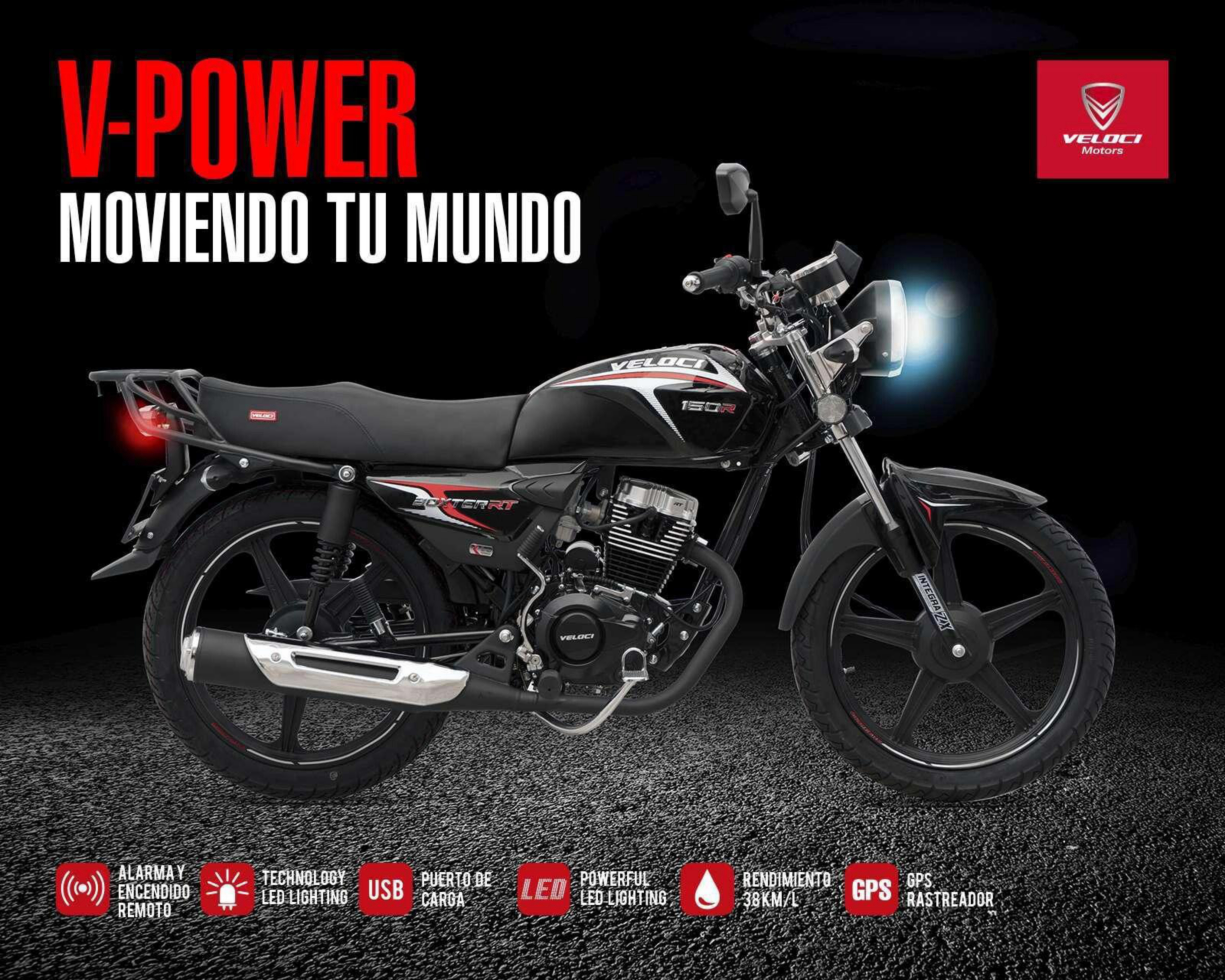 Foto 4 pulgar | Motocicleta Veloci Boxter RT2 150 cc