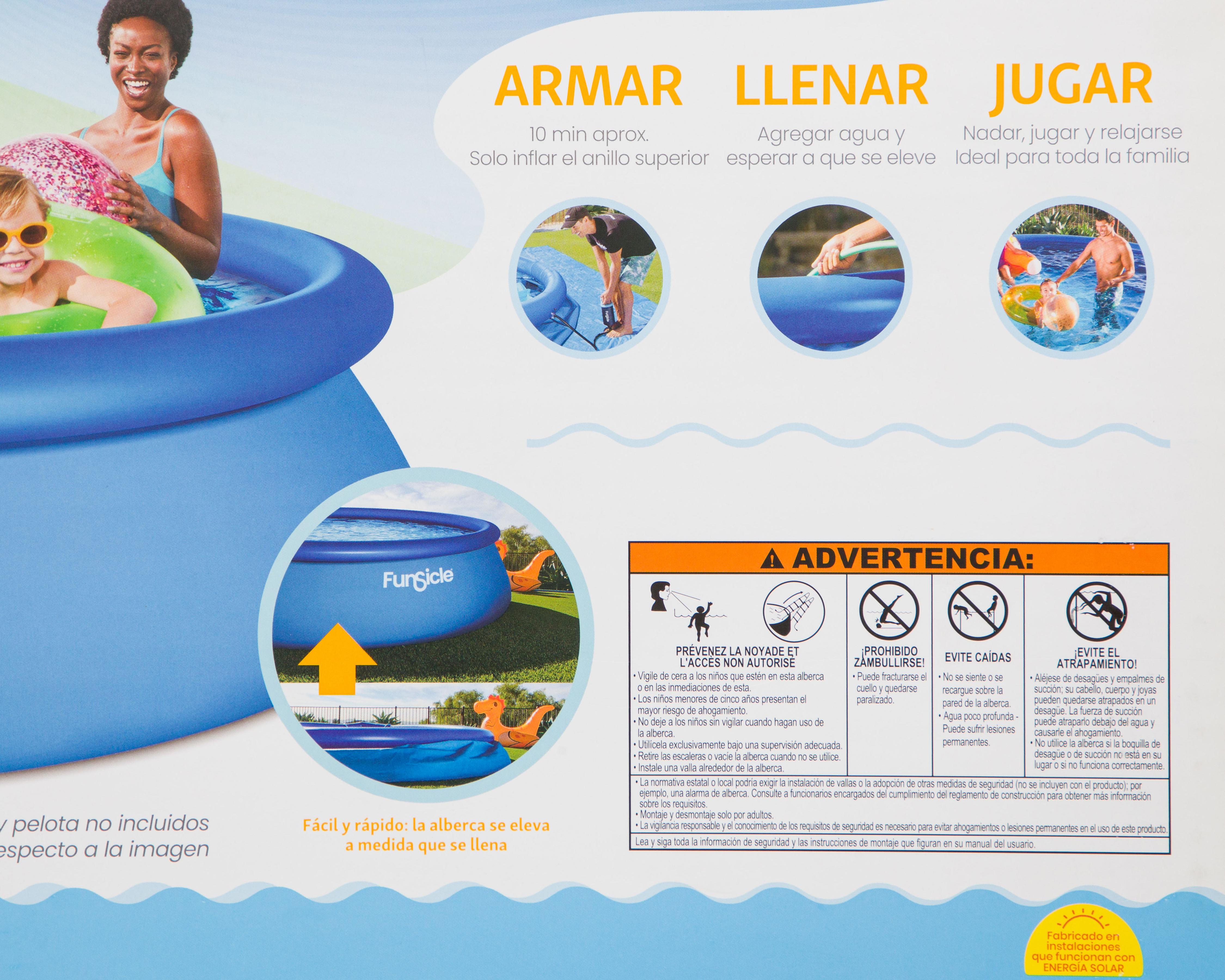 Foto 3 | Alberca Infantil Inflable Circular Funsicle 3,982 l 305 x 76 x 244 cm