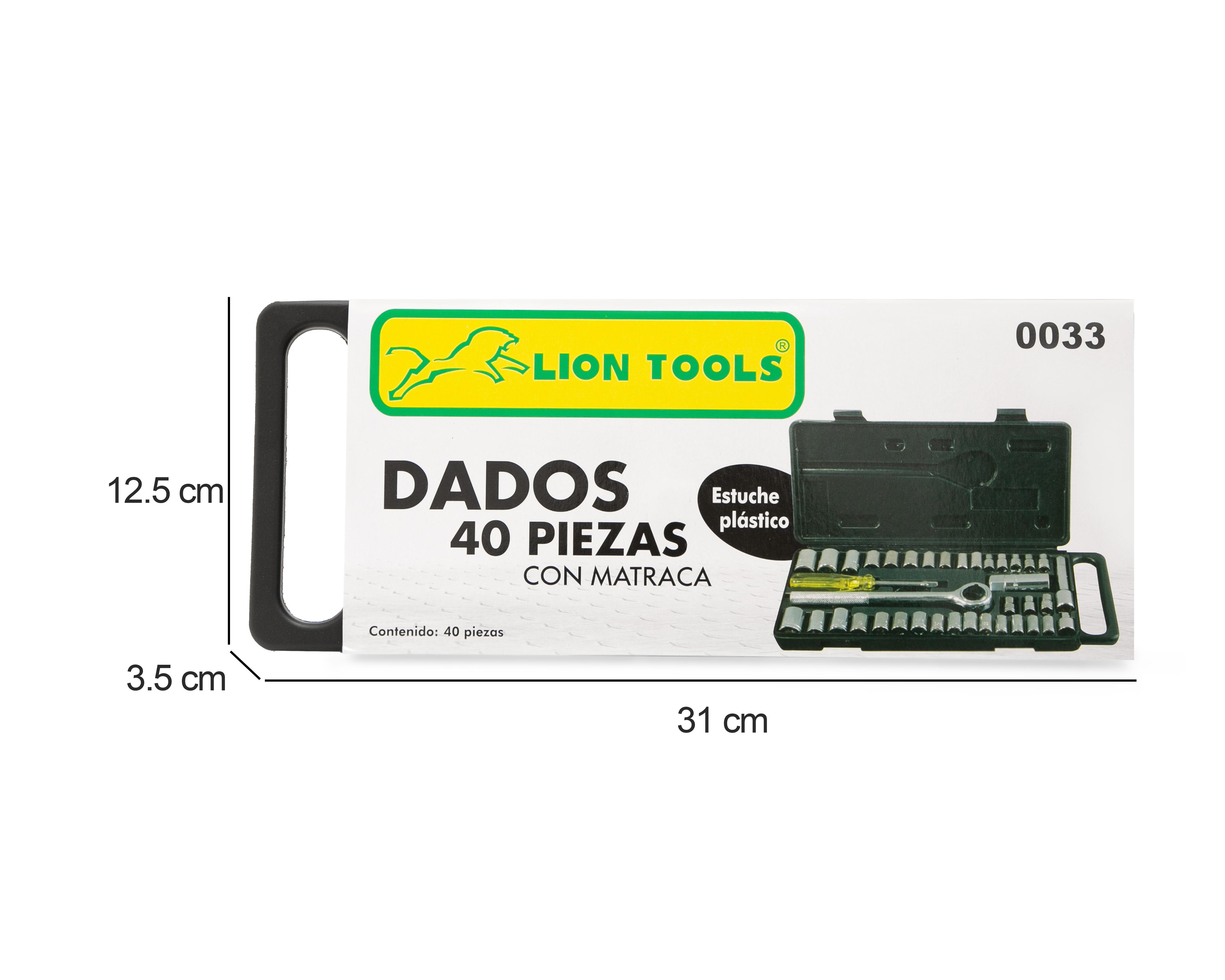 Foto 6 pulgar | Juego de Dados Lion Tools con Matraca 40 Piezas