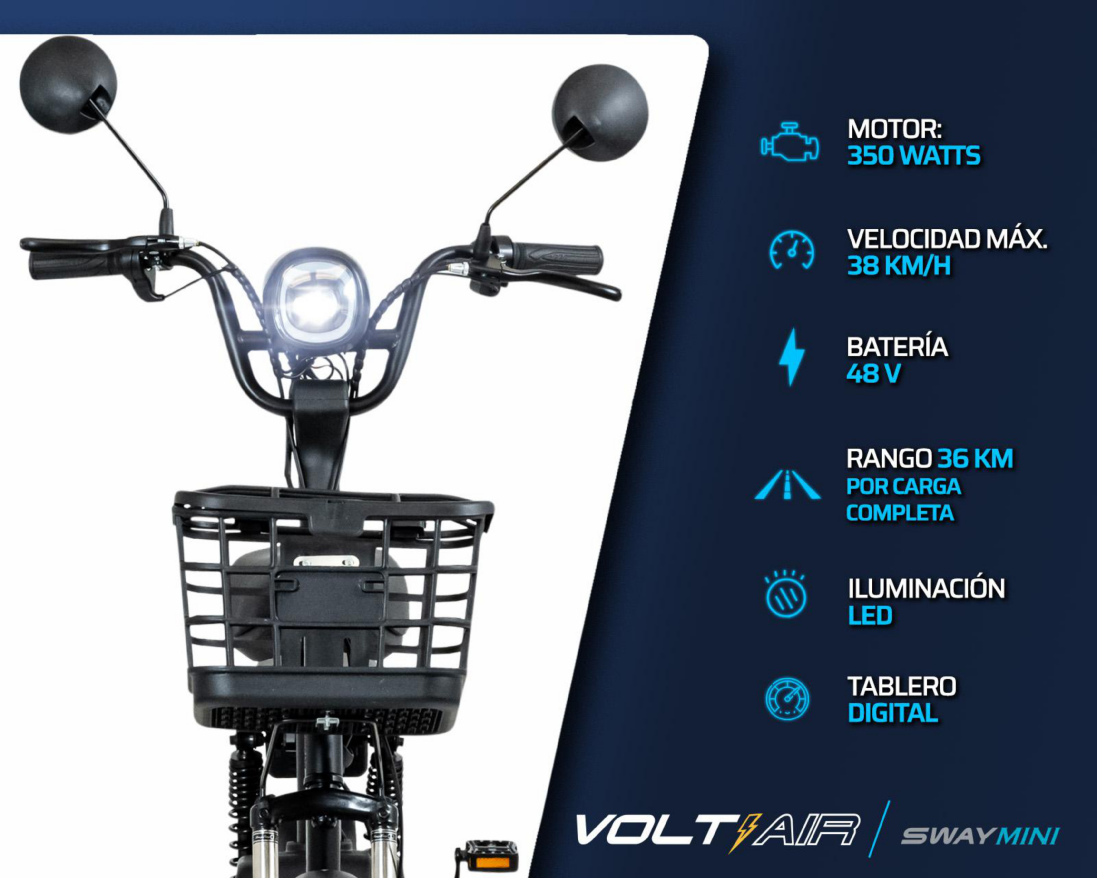 Foto 6 pulgar | Bicimoto Eléctrica Vento Sway Mini Negro