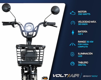Foto 5 | Bicimoto Eléctrica Vento Sway Mini Negro