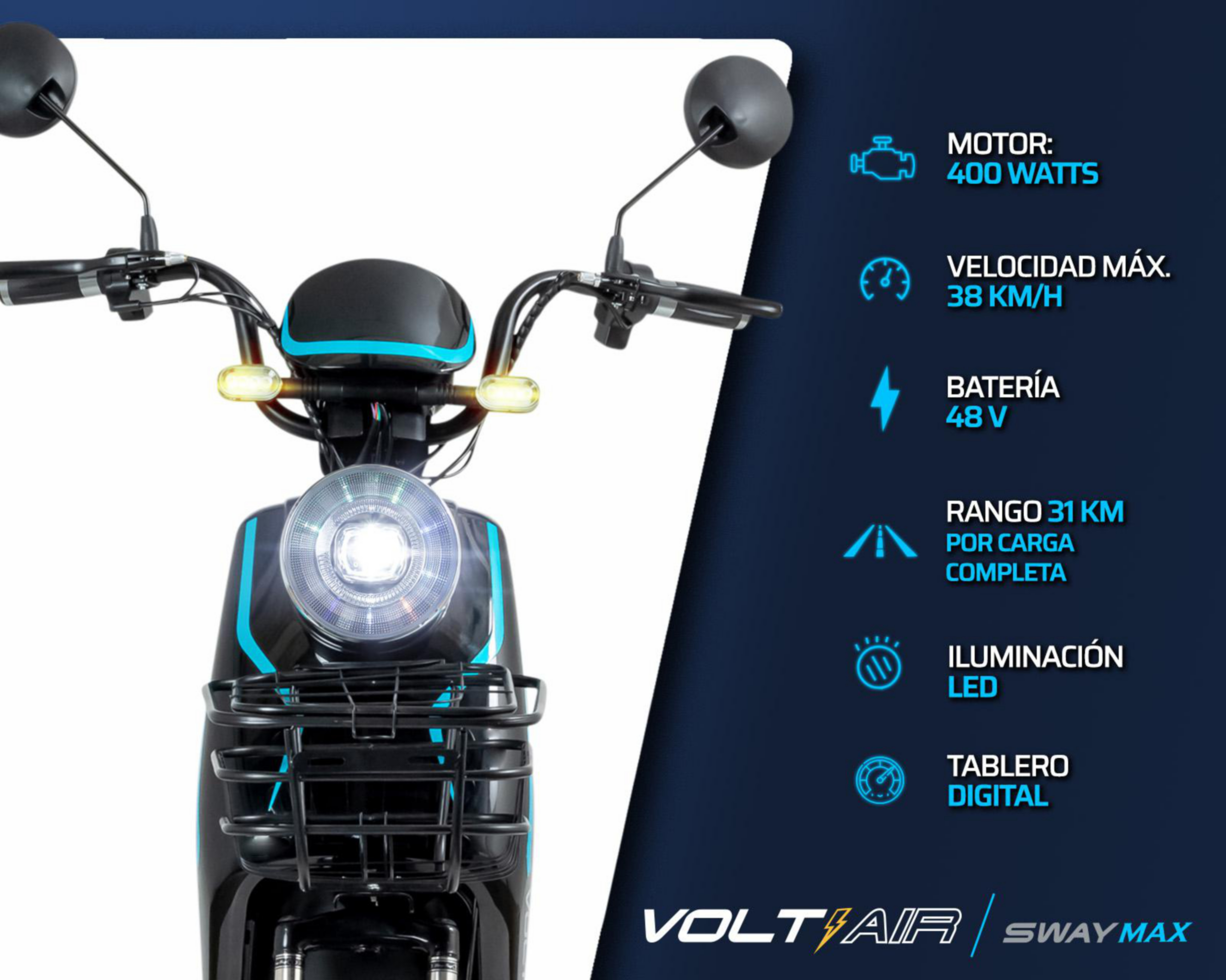 Foto 5 | Bicimoto Eléctrica Vento Sway Max Negro