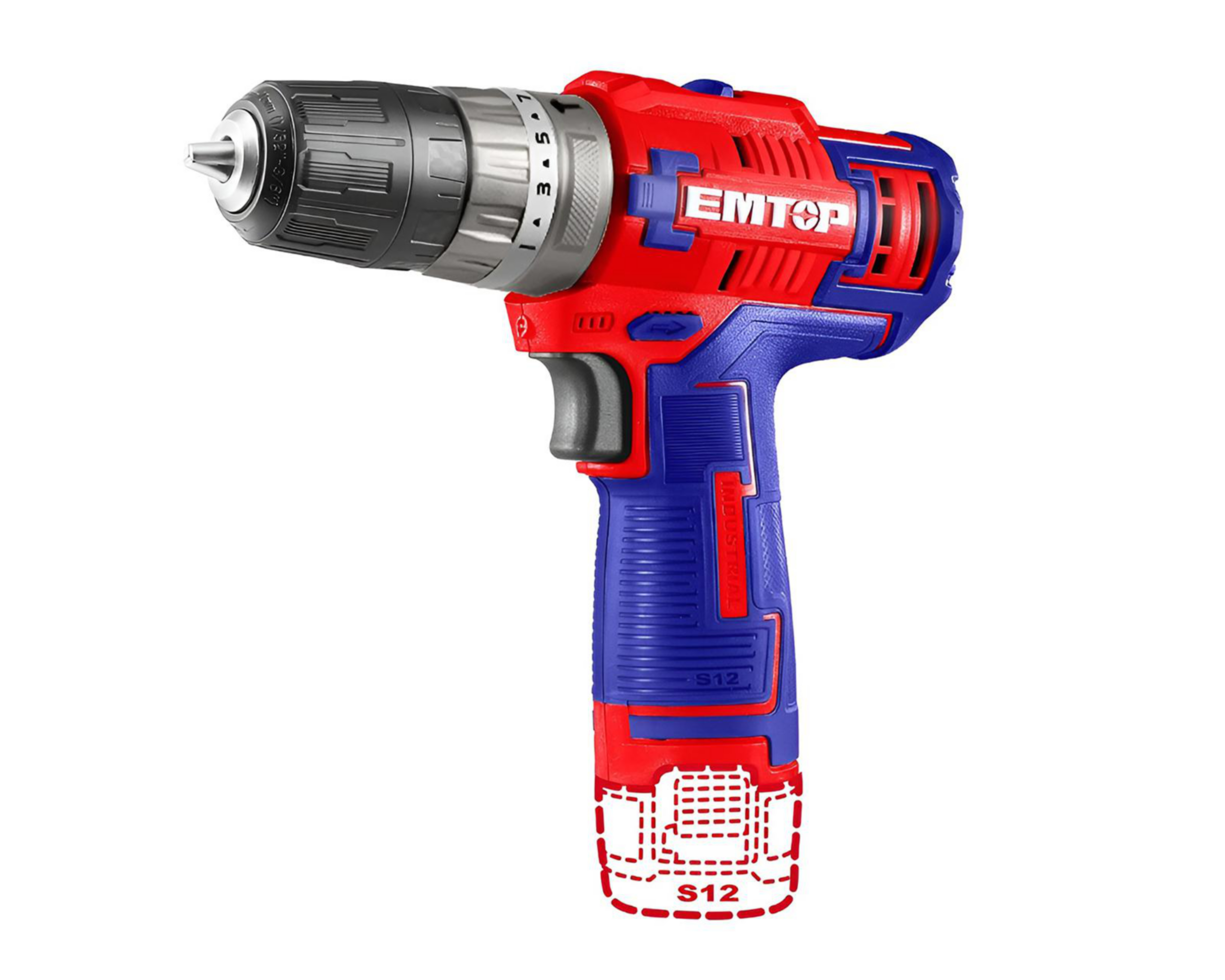 Foto 1 | Taladro de Impacto EMTOP ECIDL12620 50 Piezas
