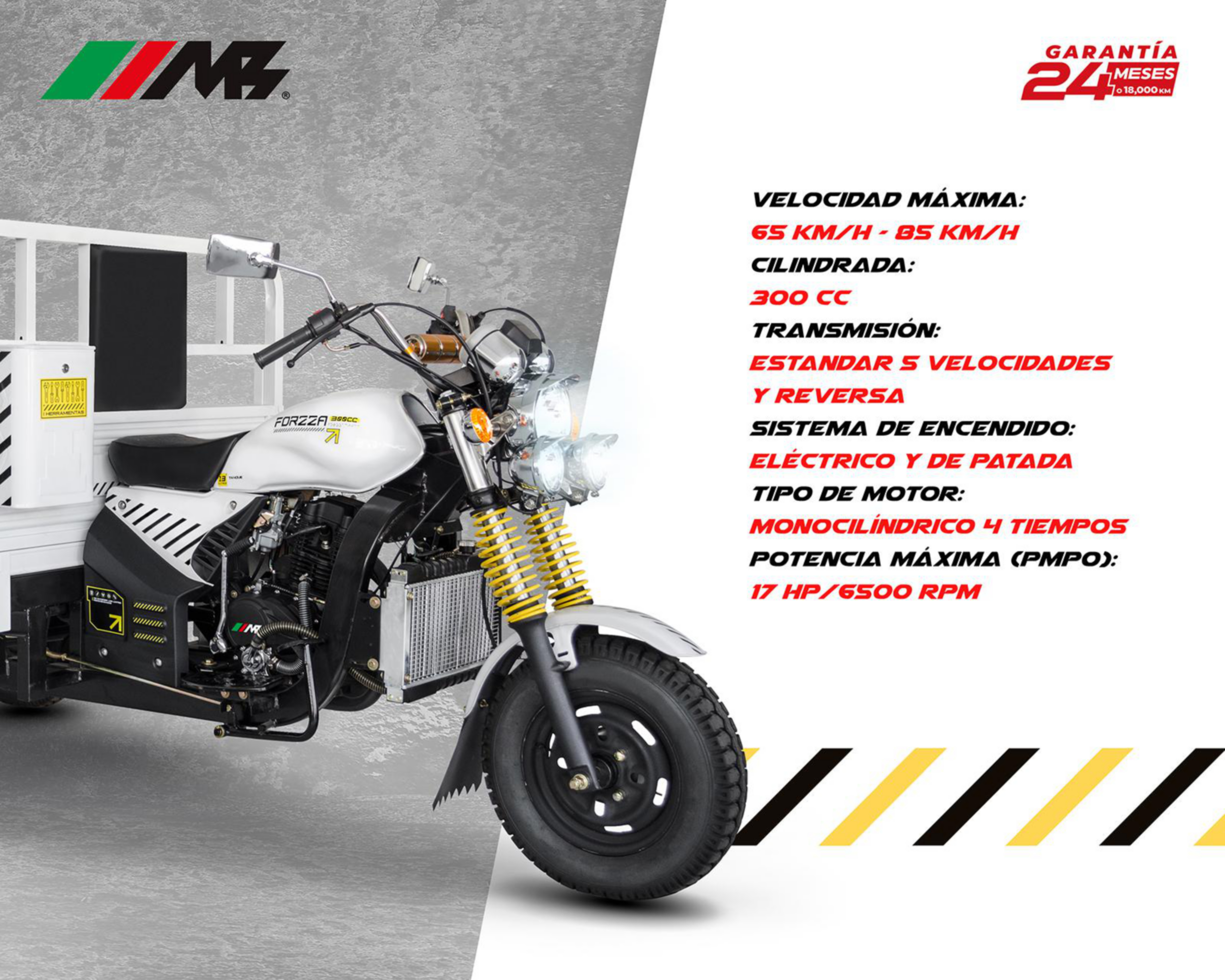 Foto 4 pulgar | Motocarro MB Motos Forzza 300 cc 2025