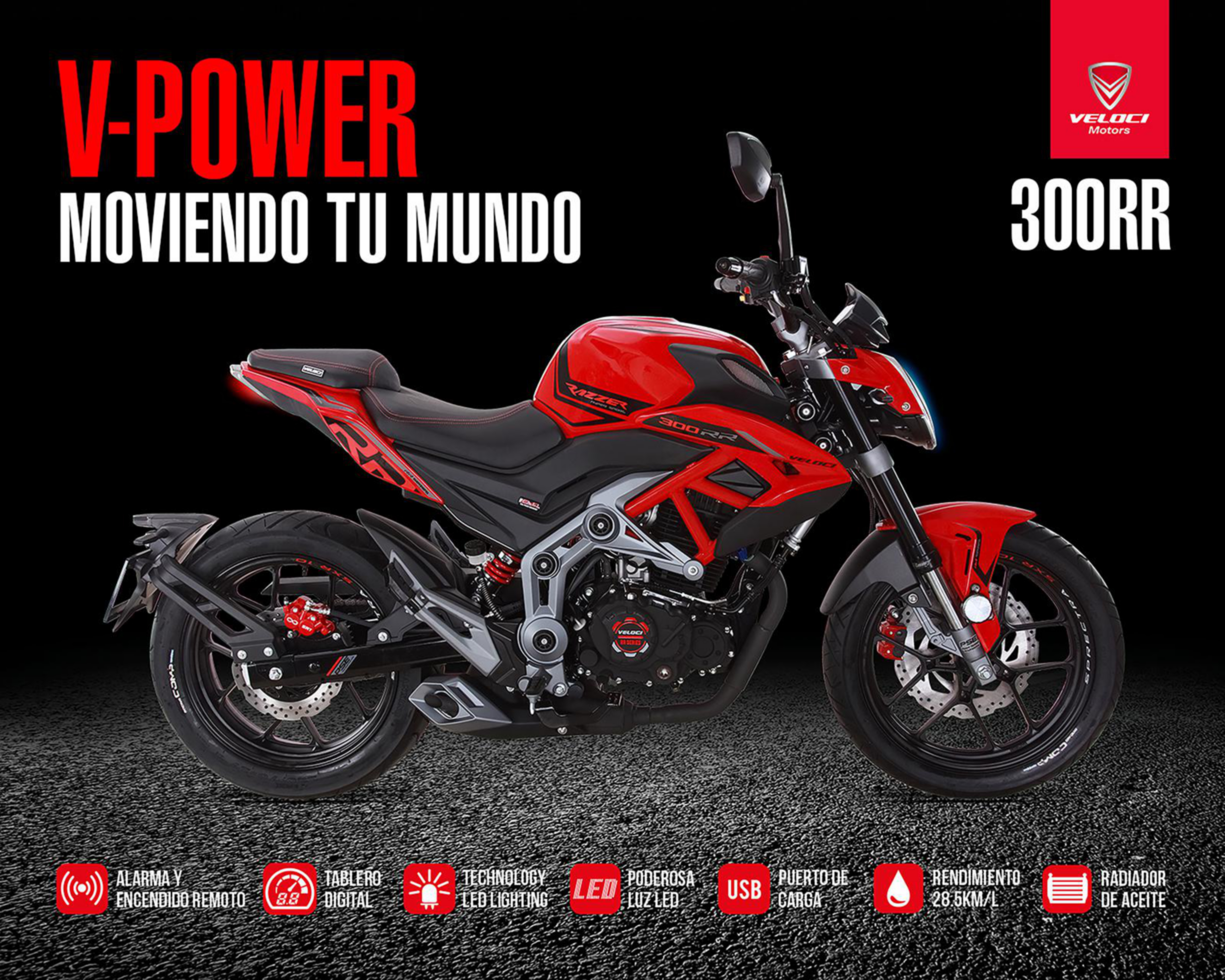 Foto 4 pulgar | Motocicleta Veloci Razzer RR 300 cc 2025