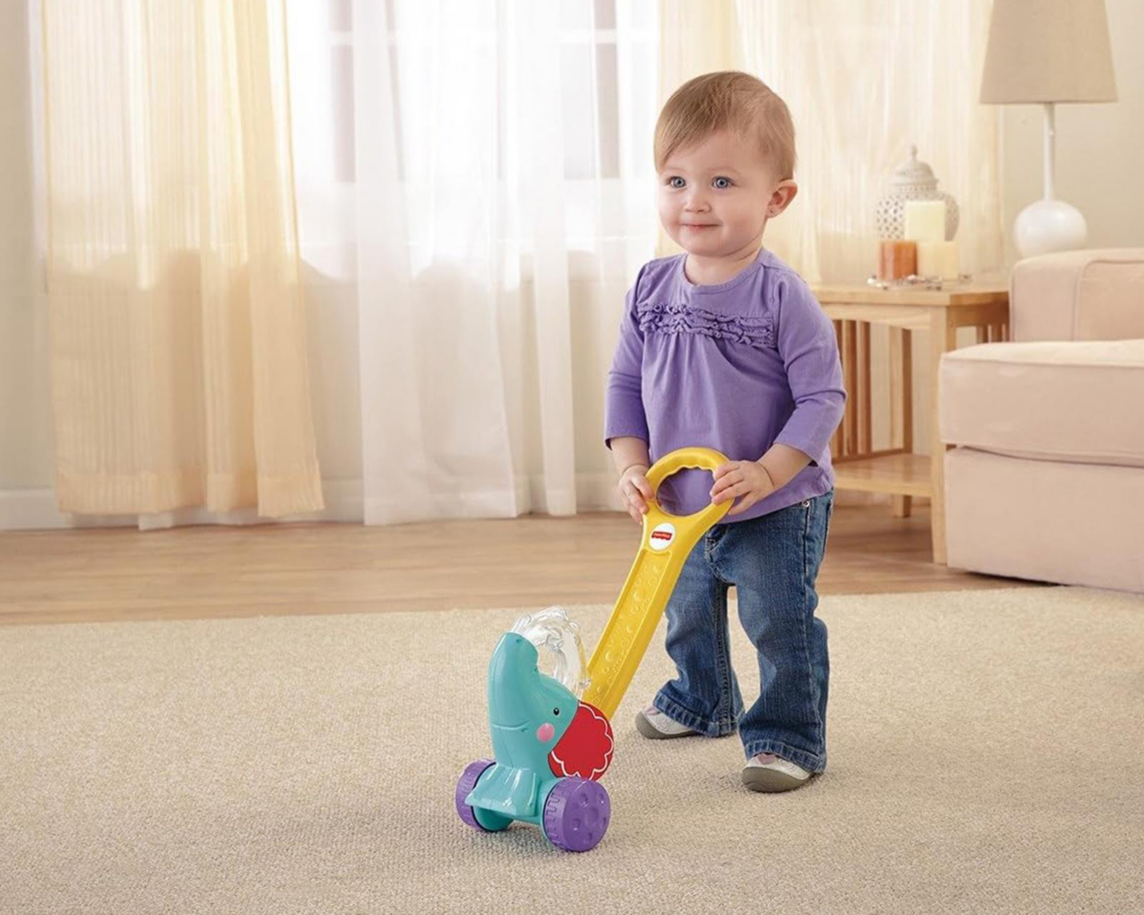 Foto 5 pulgar | Juguete para Bebés Elefante Camina Conmigo Fisher Price Multicolor