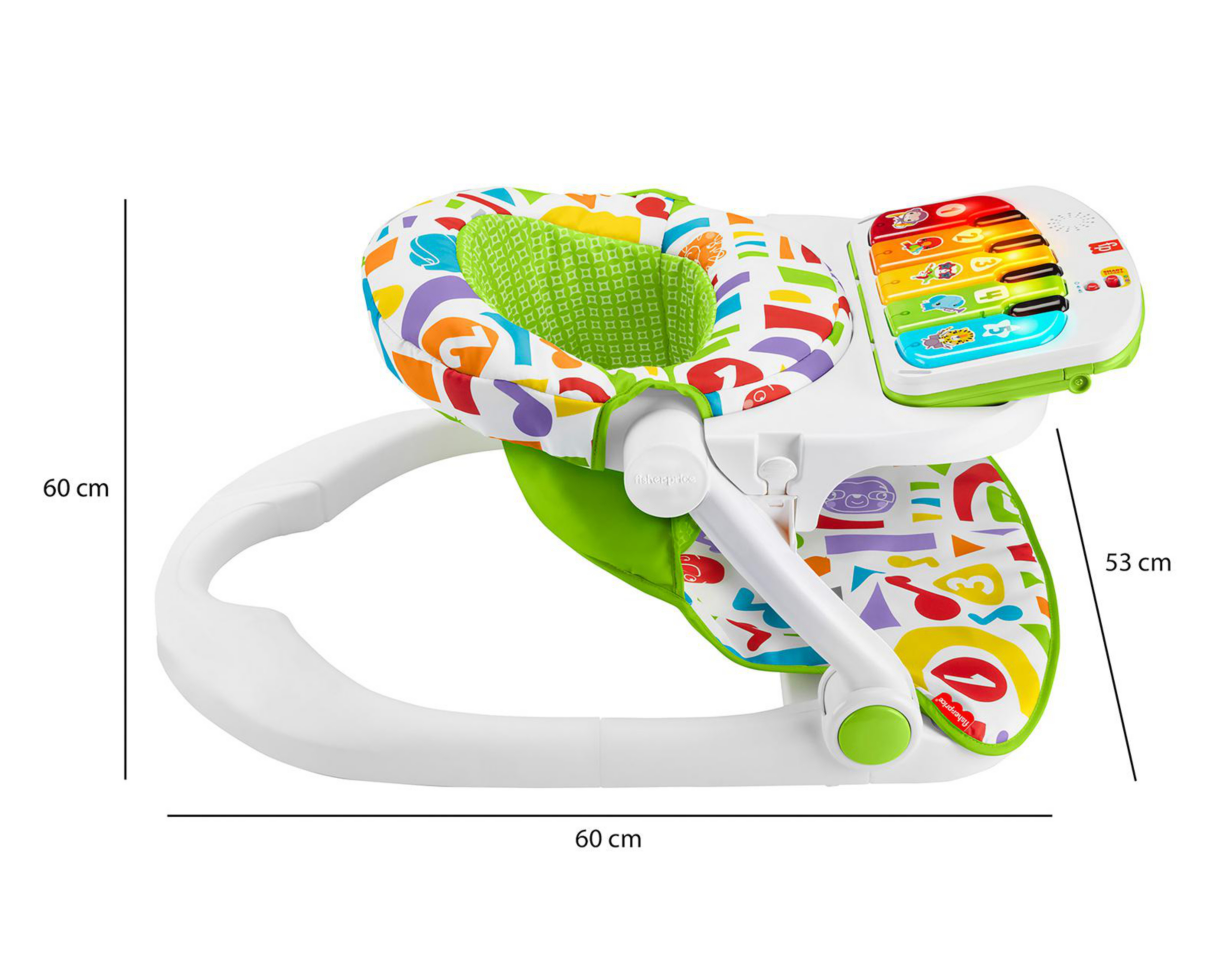 Foto 7 | Silla para Bebé Deluxe Fisher-Price Piano Pataditas Musical Crece Conmigo