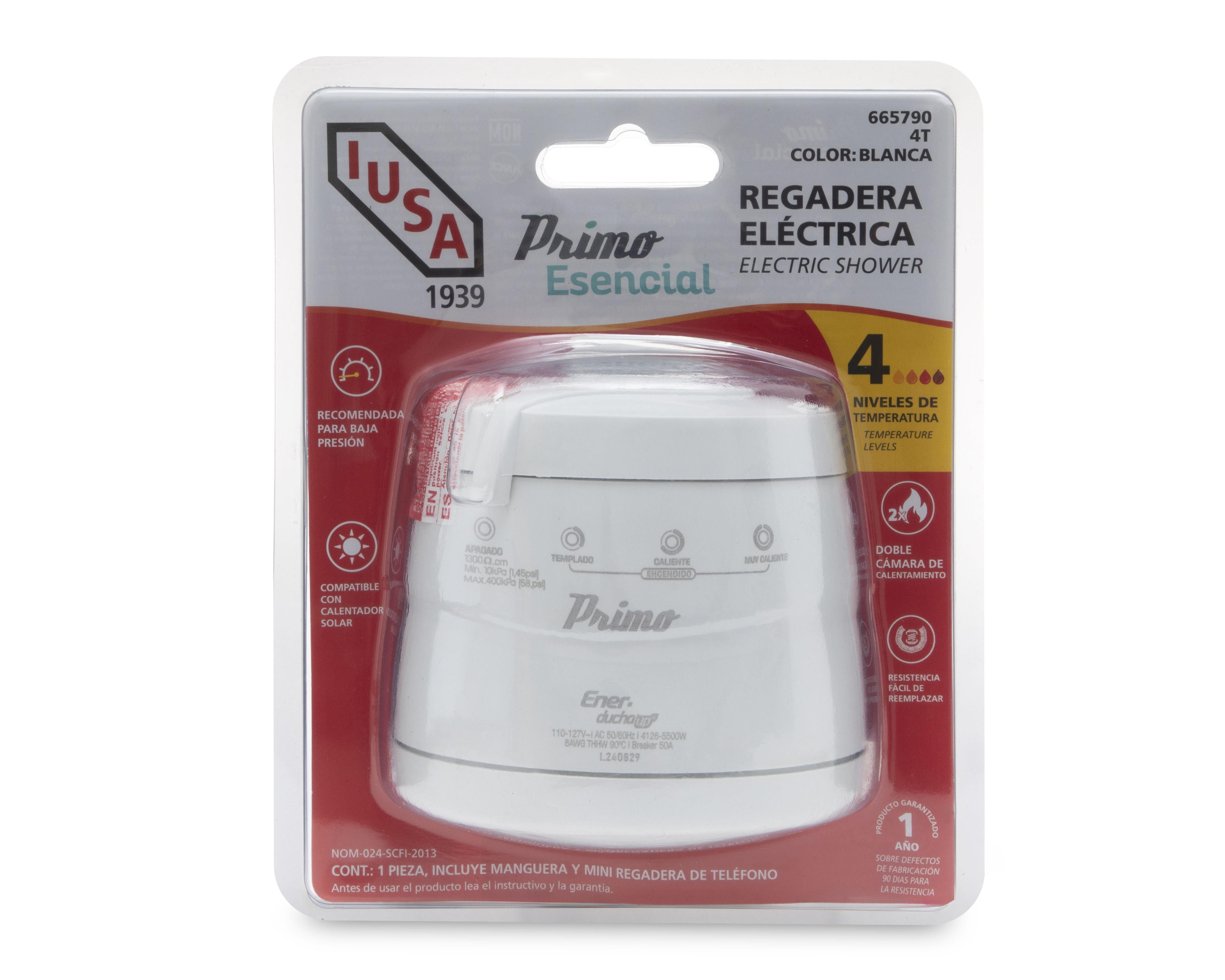 Foto 7 pulgar | Regadera Eléctrica IUSA Primo Esencial 4 Niveles de Temperaturas