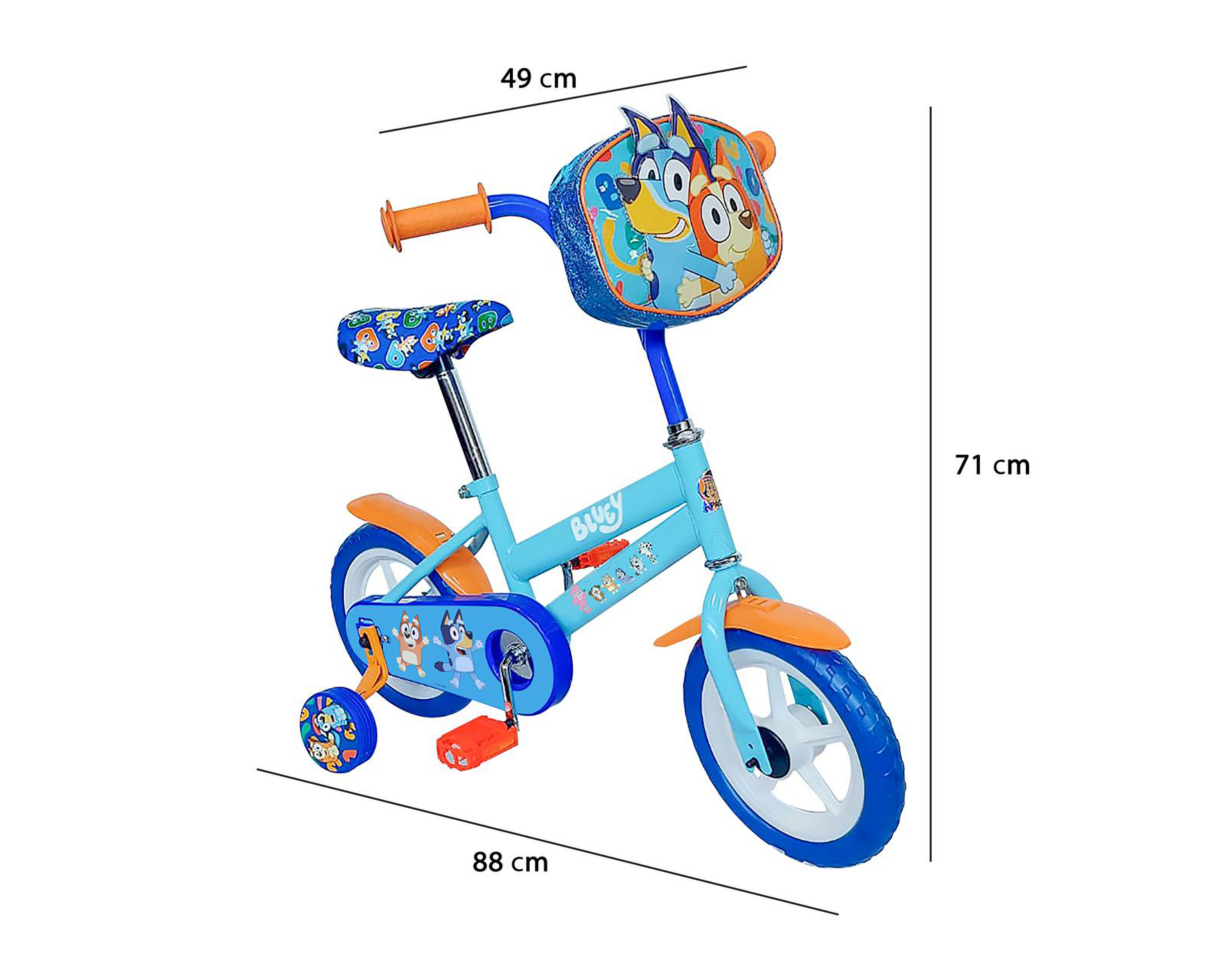 Foto 7 pulgar | Bicicleta Infantil Apache Bluey Rodada 12 Azul