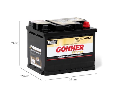 Foto 6 | Batería para Auto Gonher Prime GP-47 AGM