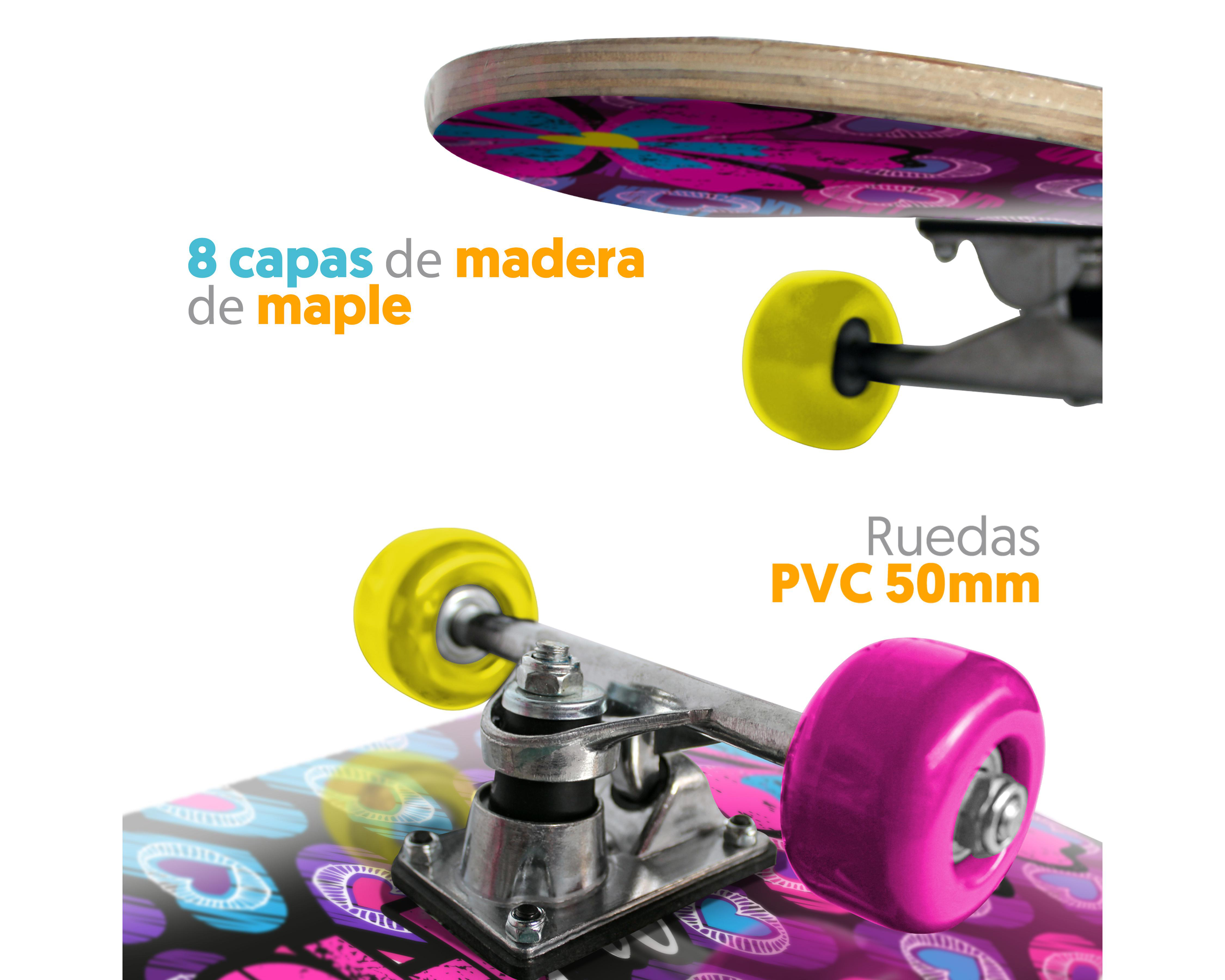 Foto 3 | Patineta Apache Minecraft con Antiderrapante