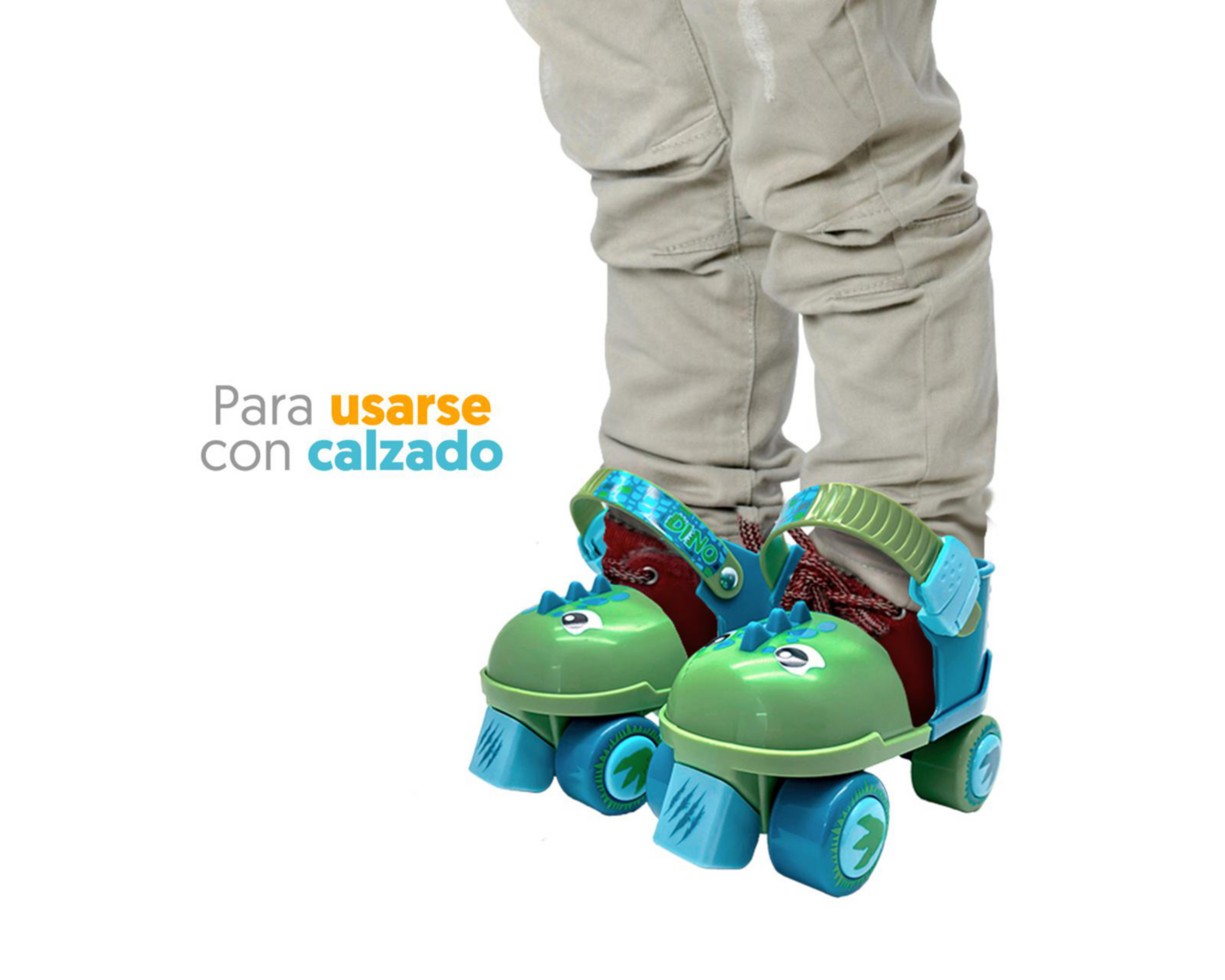 Foto 3 | Patines para Niño de 4 Ruedas Apache Dino 3D con Casco