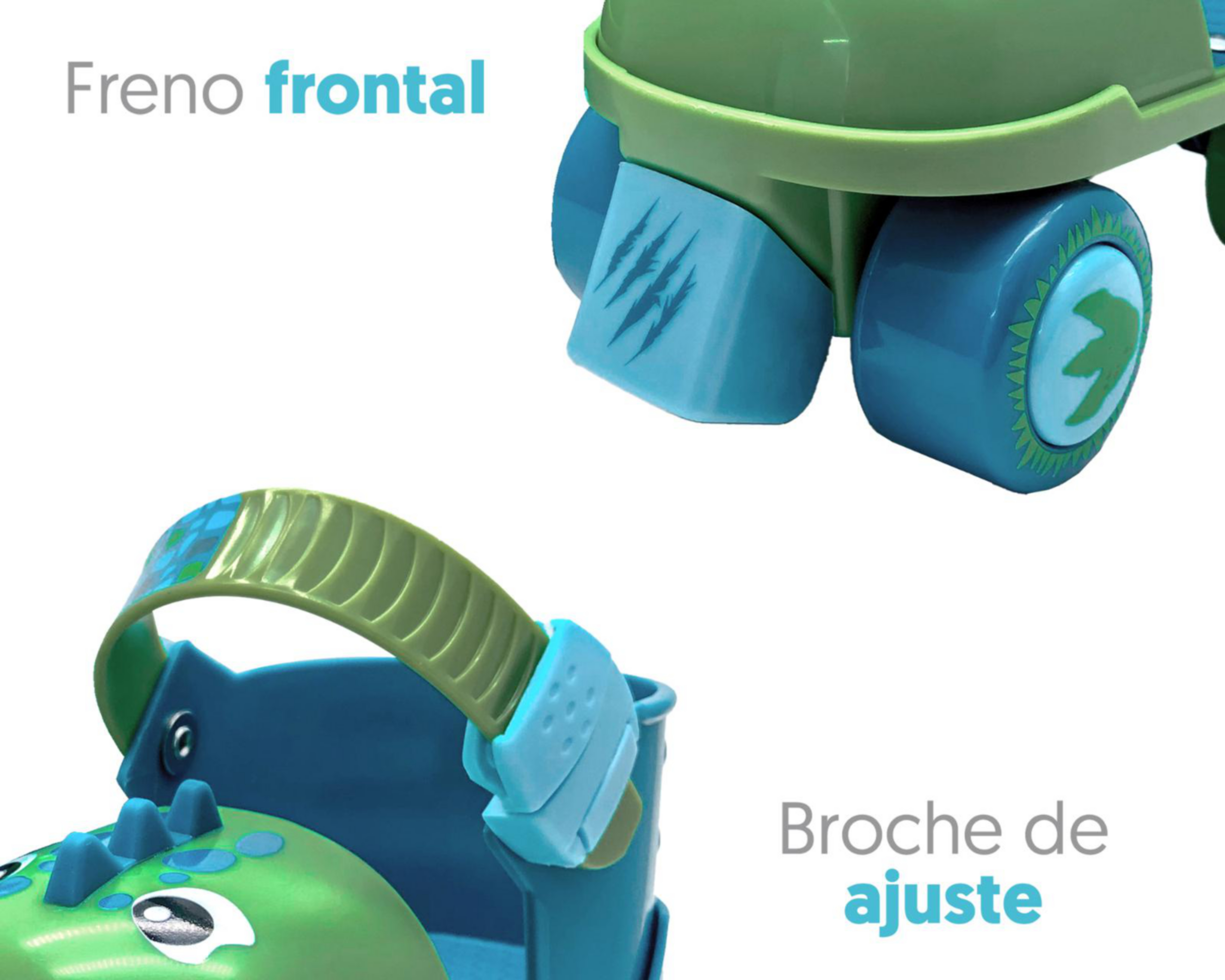 Foto 5 pulgar | Patines para Niño de 4 Ruedas Apache Dino 3D con Casco