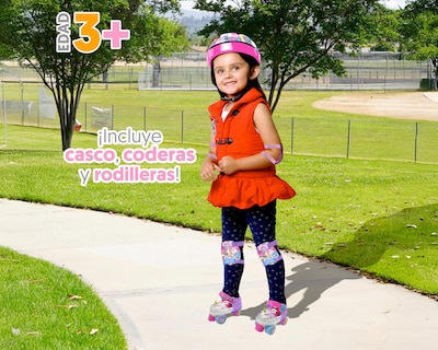Foto 5 | Patines para Niña de 4 Ruedas Apache Trixie Unicornio con Casco