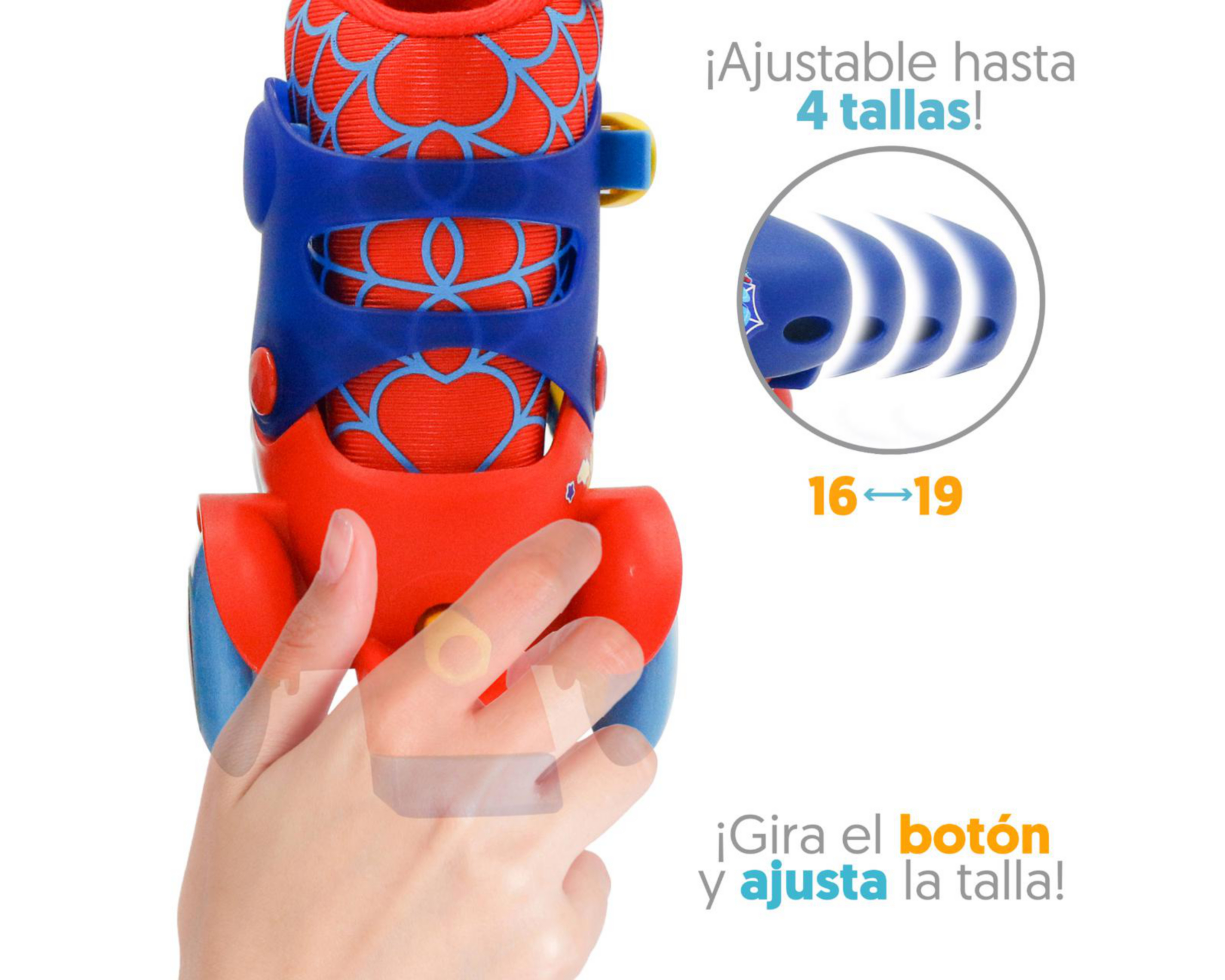 Foto 4 pulgar | Patines para Niño Apache Spider-Man Ajustable