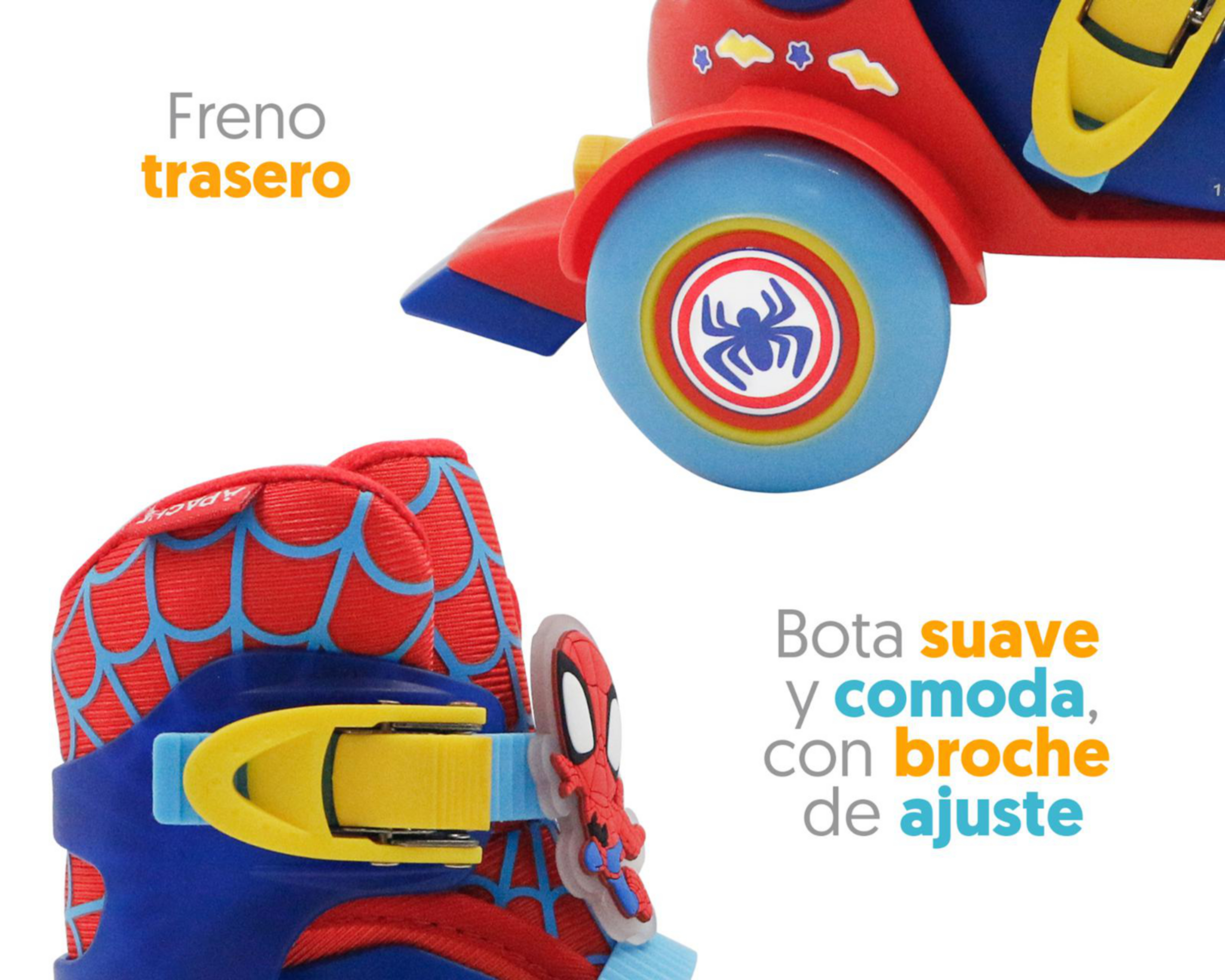 Foto 5 pulgar | Patines para Niño Apache Spider-Man Ajustable