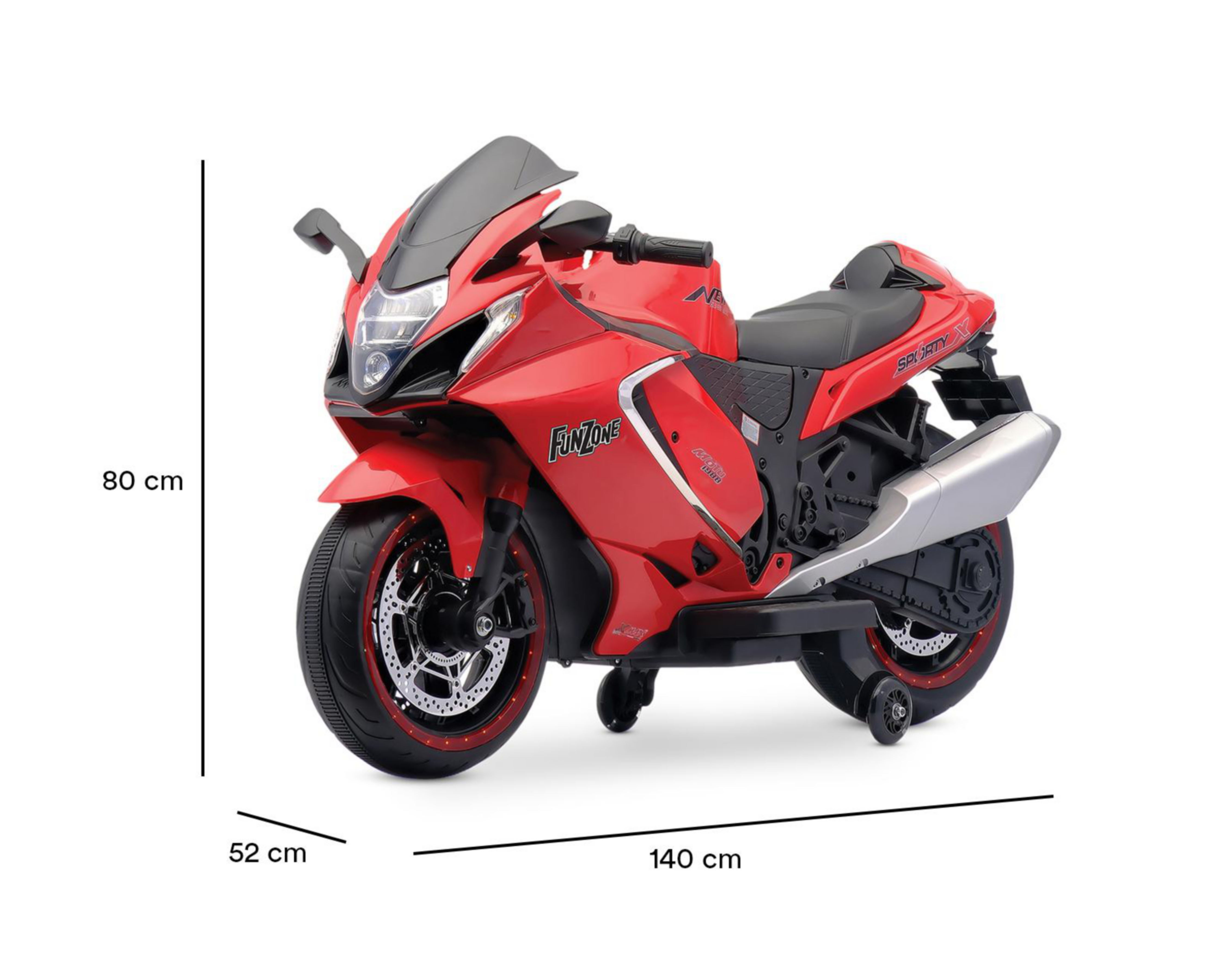 Foto 5 | Montable Eléctrico Motocicleta Funzone Rojo