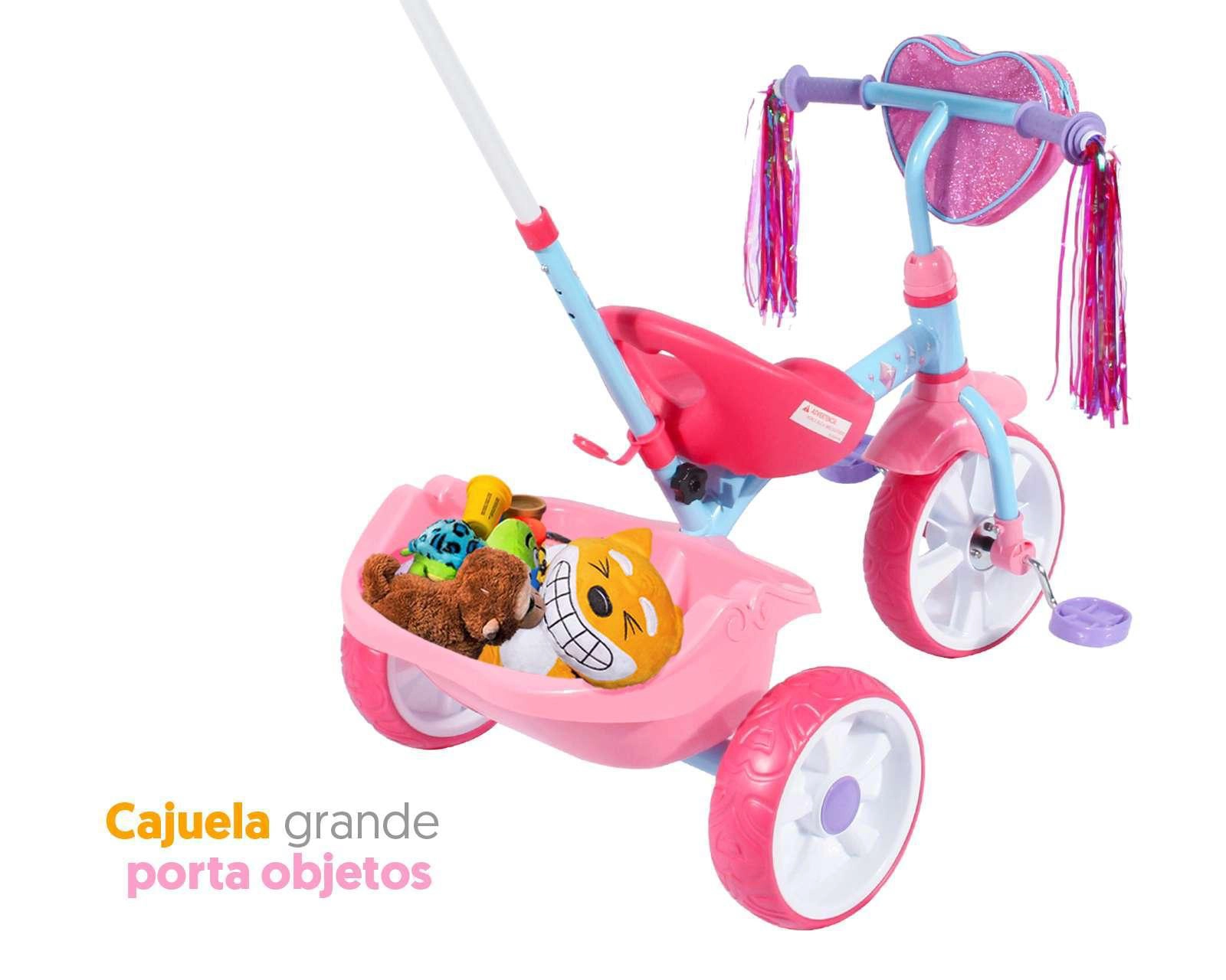 Foto 4 pulgar | Triciclo Apache Disney Princesas Rosa