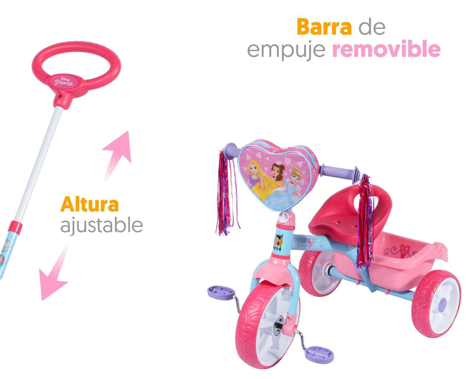 Foto 5 | Triciclo Apache Disney Princesas Rosa