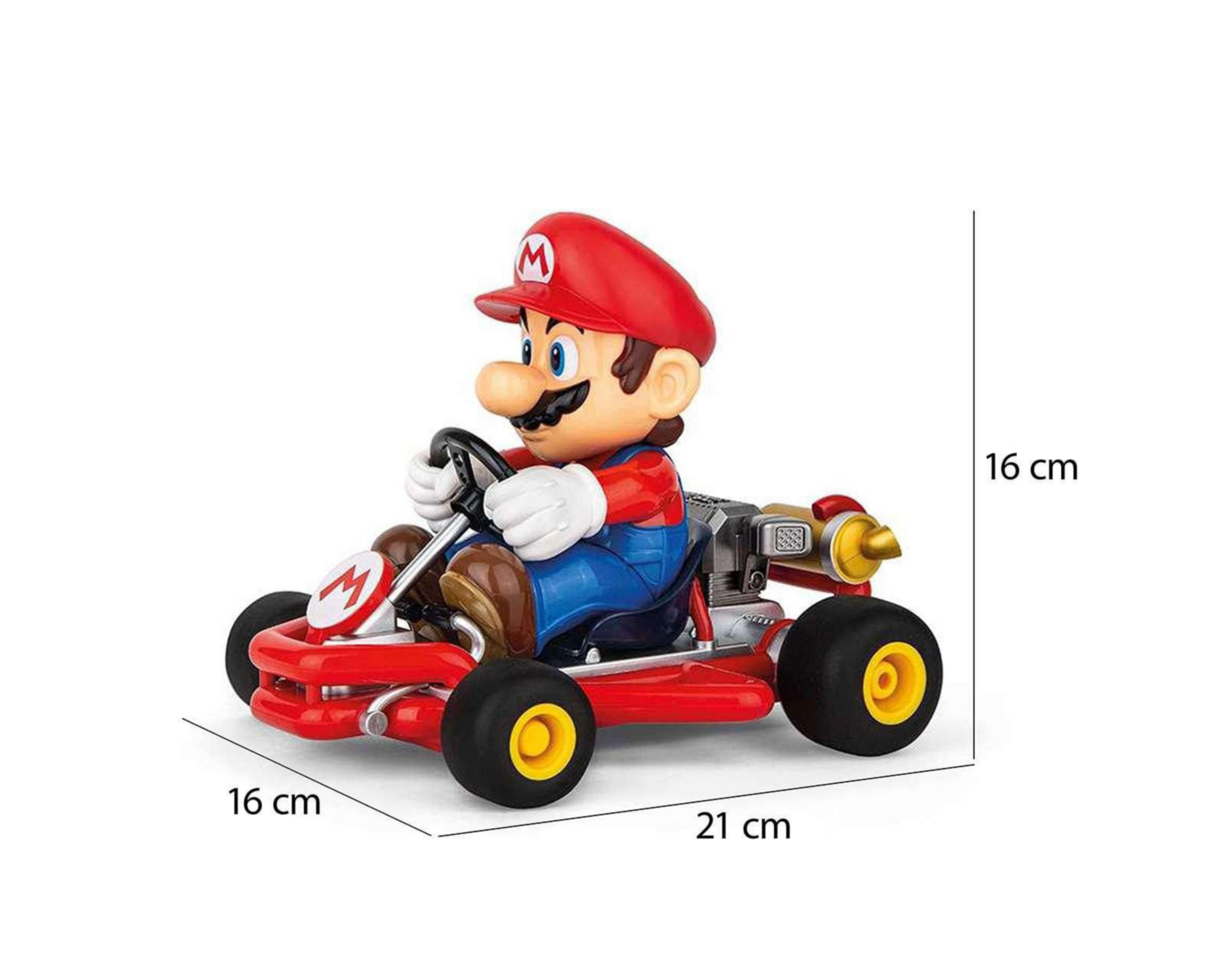 Foto 6 pulgar | Carro de Control Carrera Mario Bros Rojo