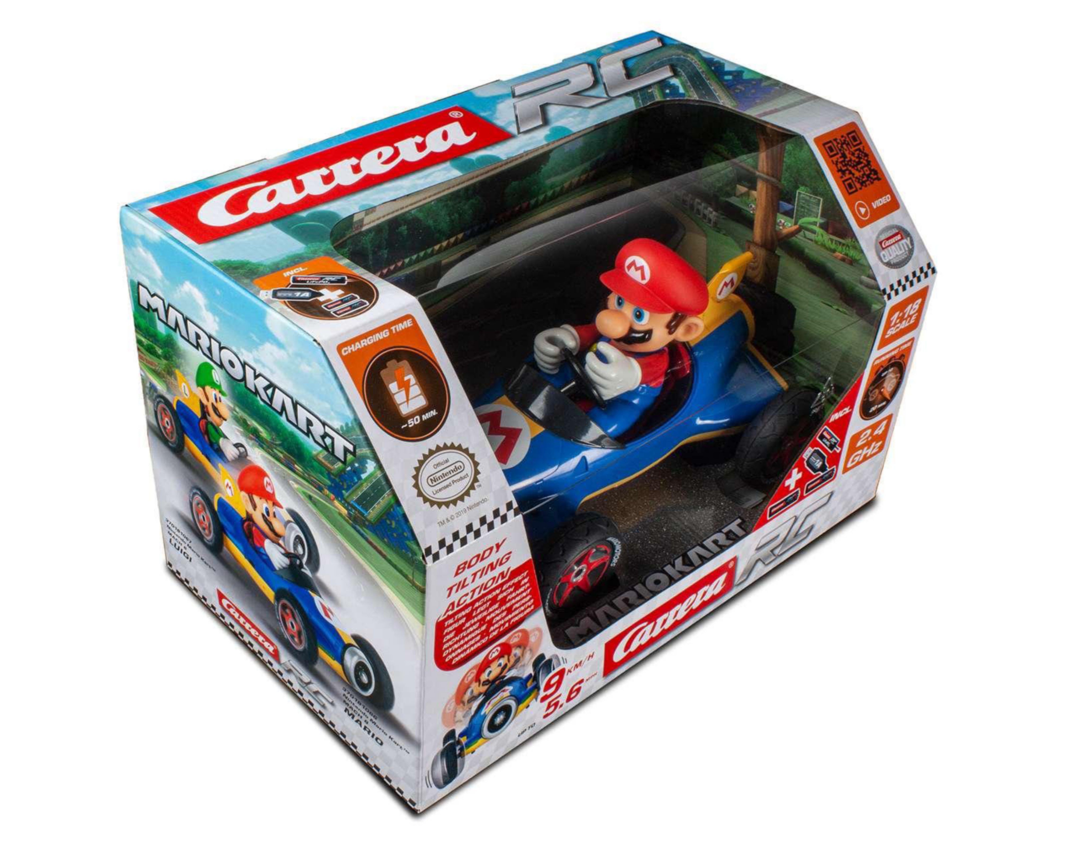 Carro de Control Carrera Mario Bros Rojo