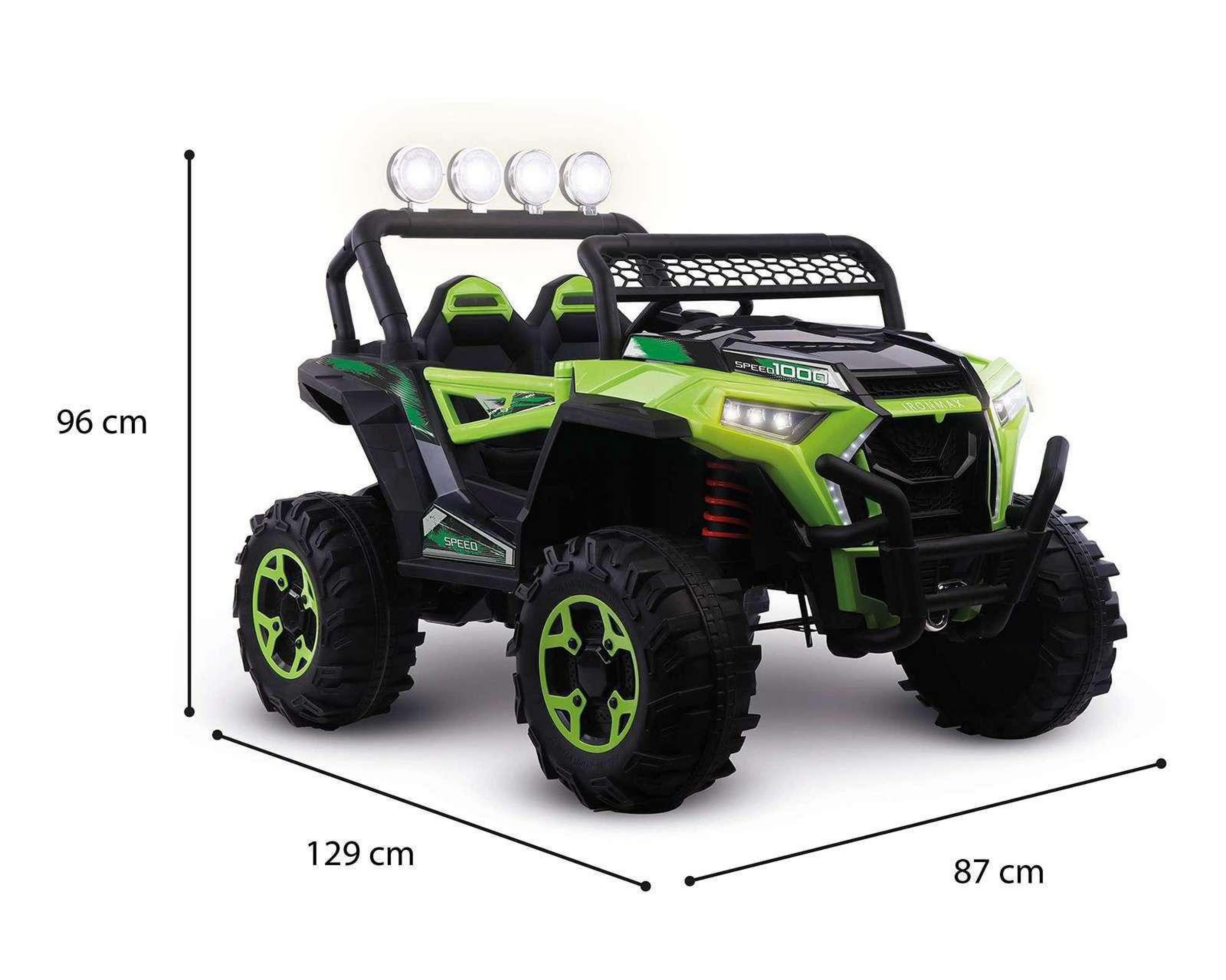 Foto 9 pulgar | Montable Eléctrico Ironmax Buggy Verde