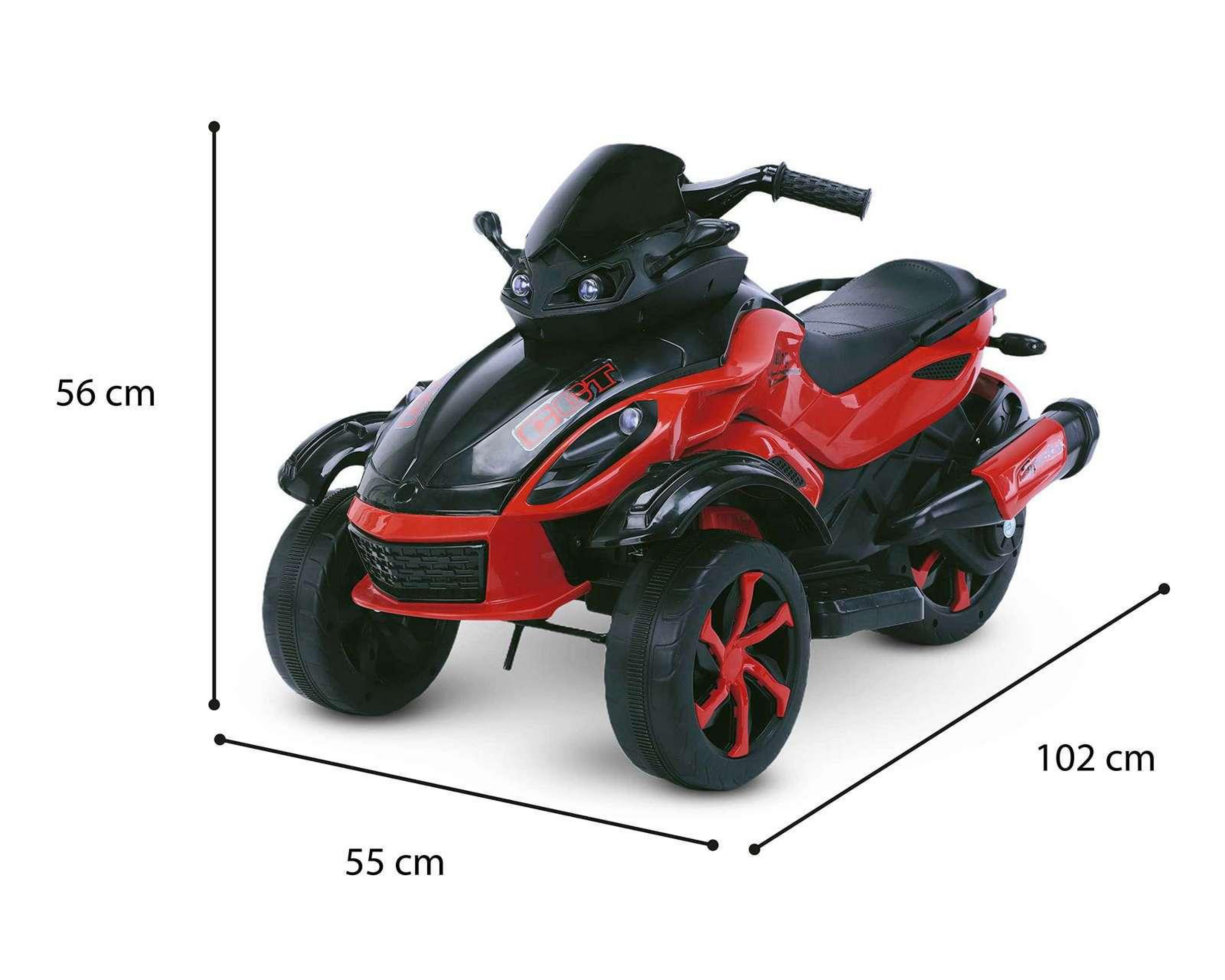 Foto 6 pulgar | Montable Eléctrico Ironmax Trimoto Rojo