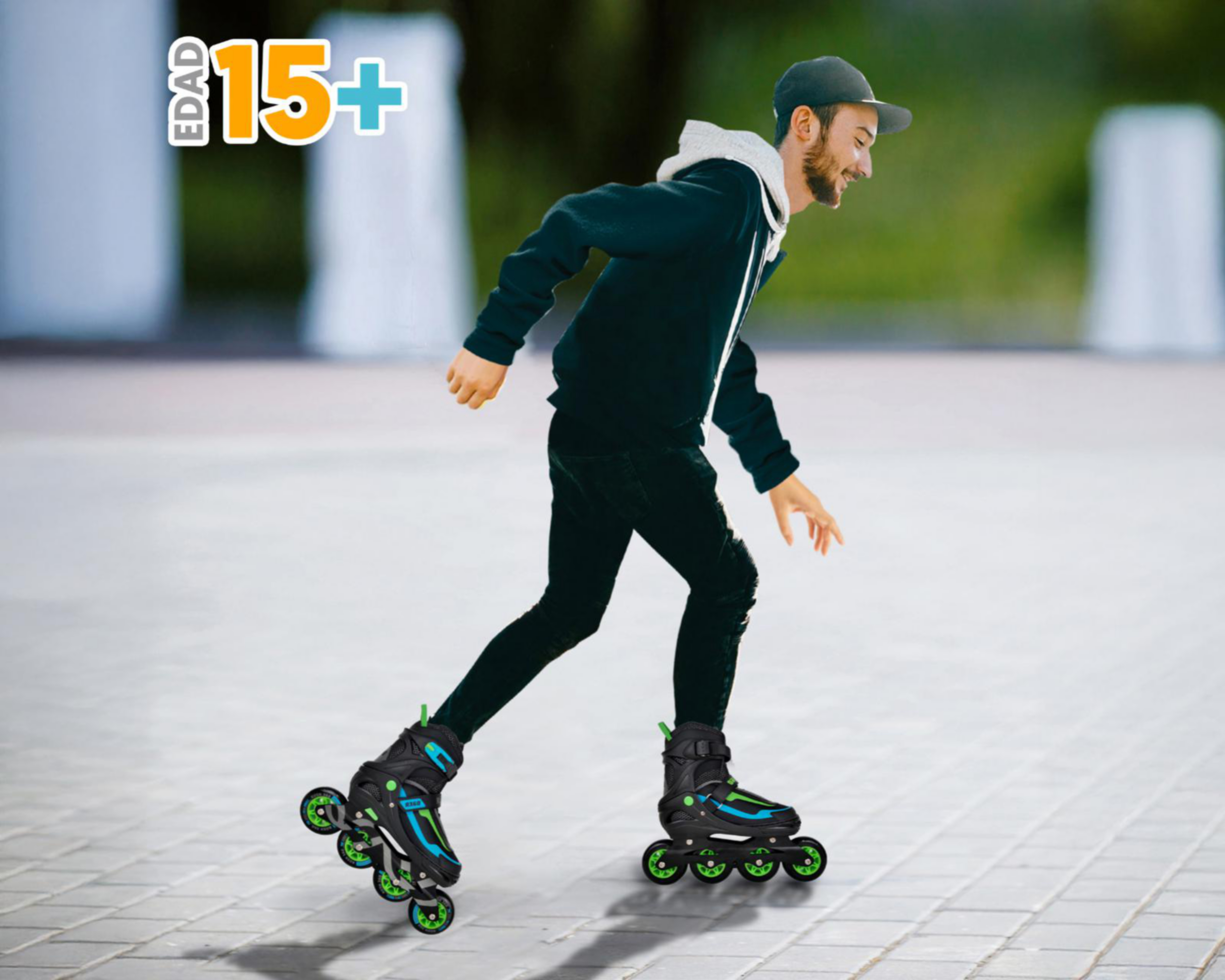 Foto 3 pulgar | Patines de 4 Ruedas Apache Rush 360 Ajustables