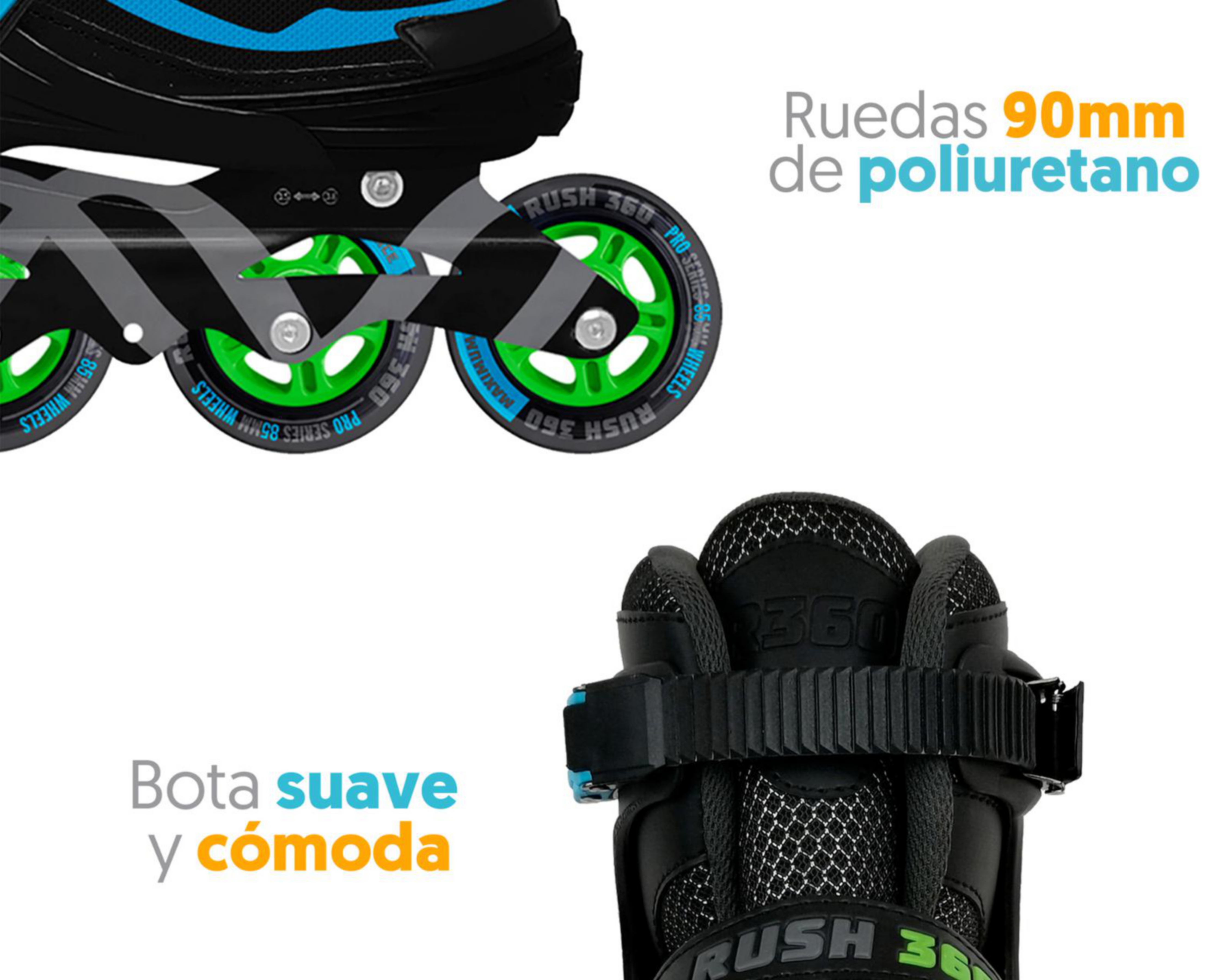 Foto 5 | Patines de 4 Ruedas Apache Rush 360 Ajustables