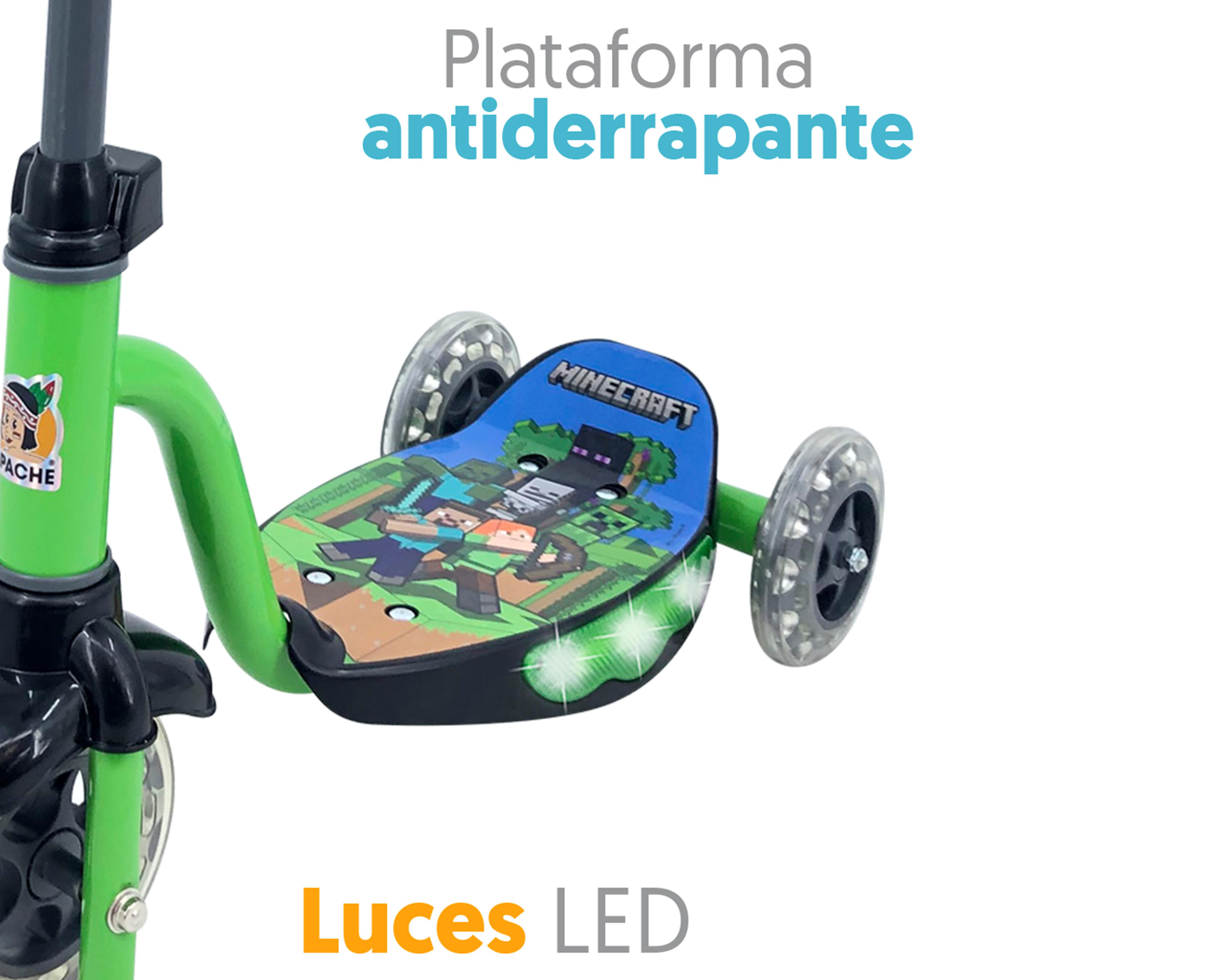 Foto 4 pulgar | Scooter Infantil Apache Minecraft con Luces