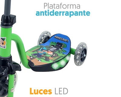 Foto 3 | Scooter Infantil Apache Minecraft con Luces