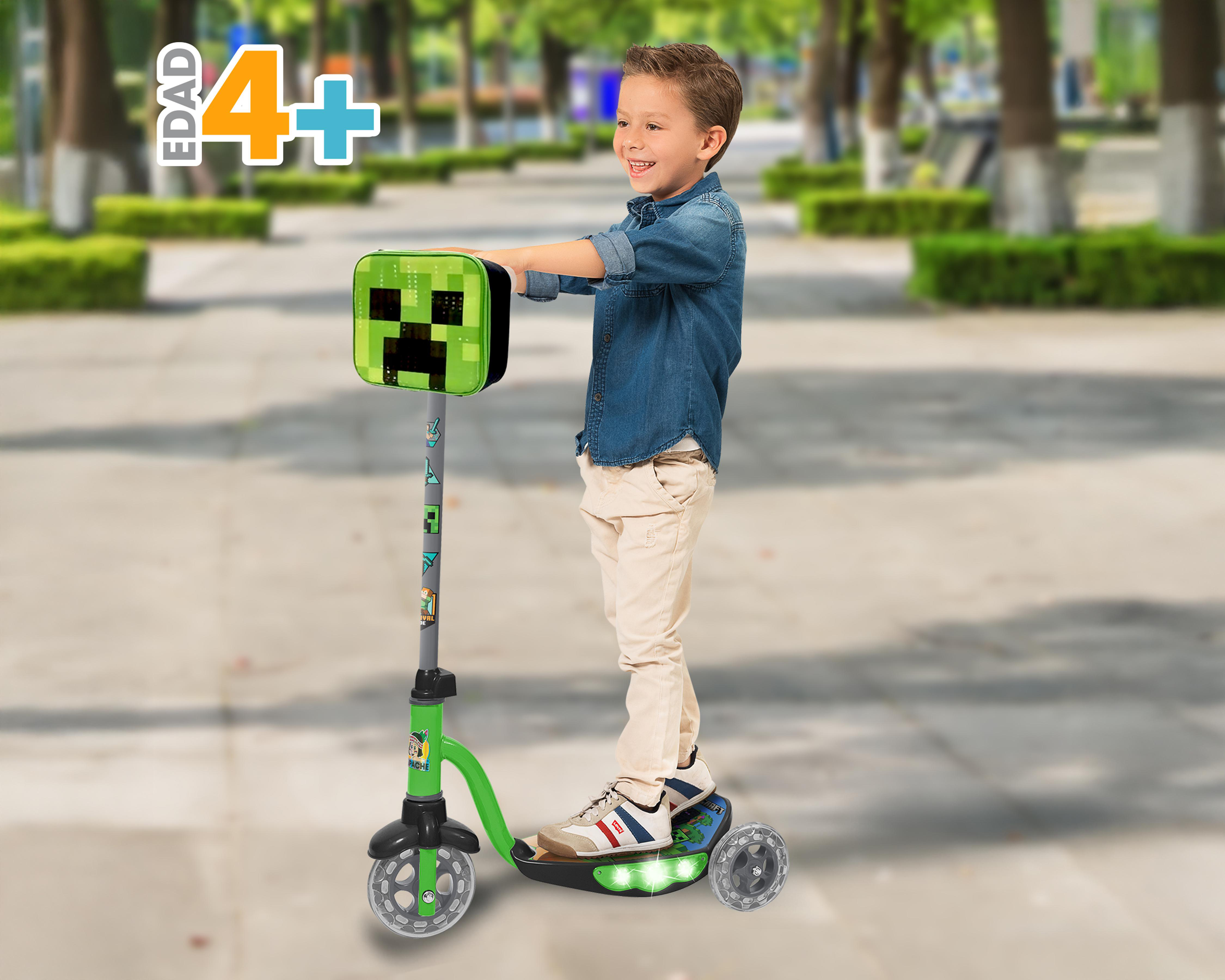 Foto 5 pulgar | Scooter Infantil Apache Minecraft con Luces