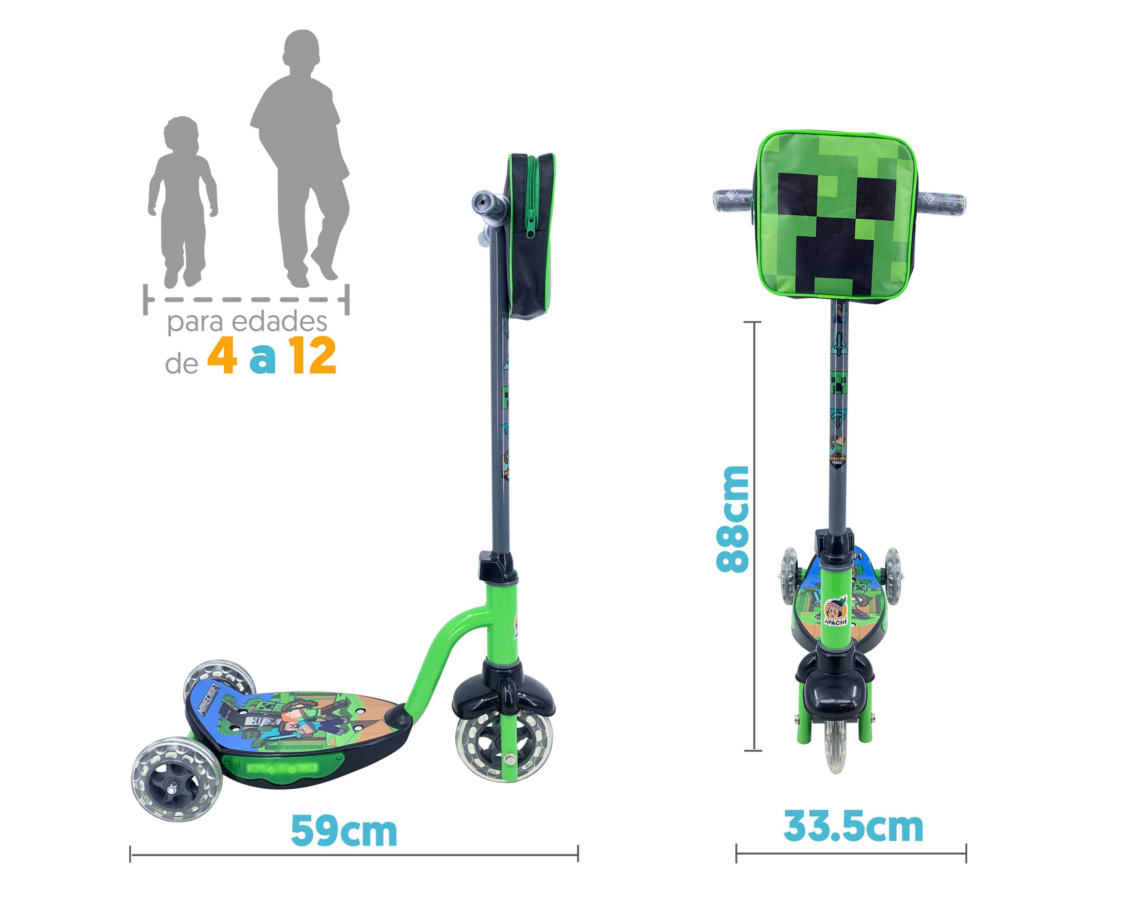 Foto 5 | Scooter Infantil Apache Minecraft con Luces