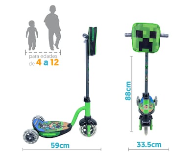 Foto 5 | Scooter Infantil Apache Minecraft con Luces