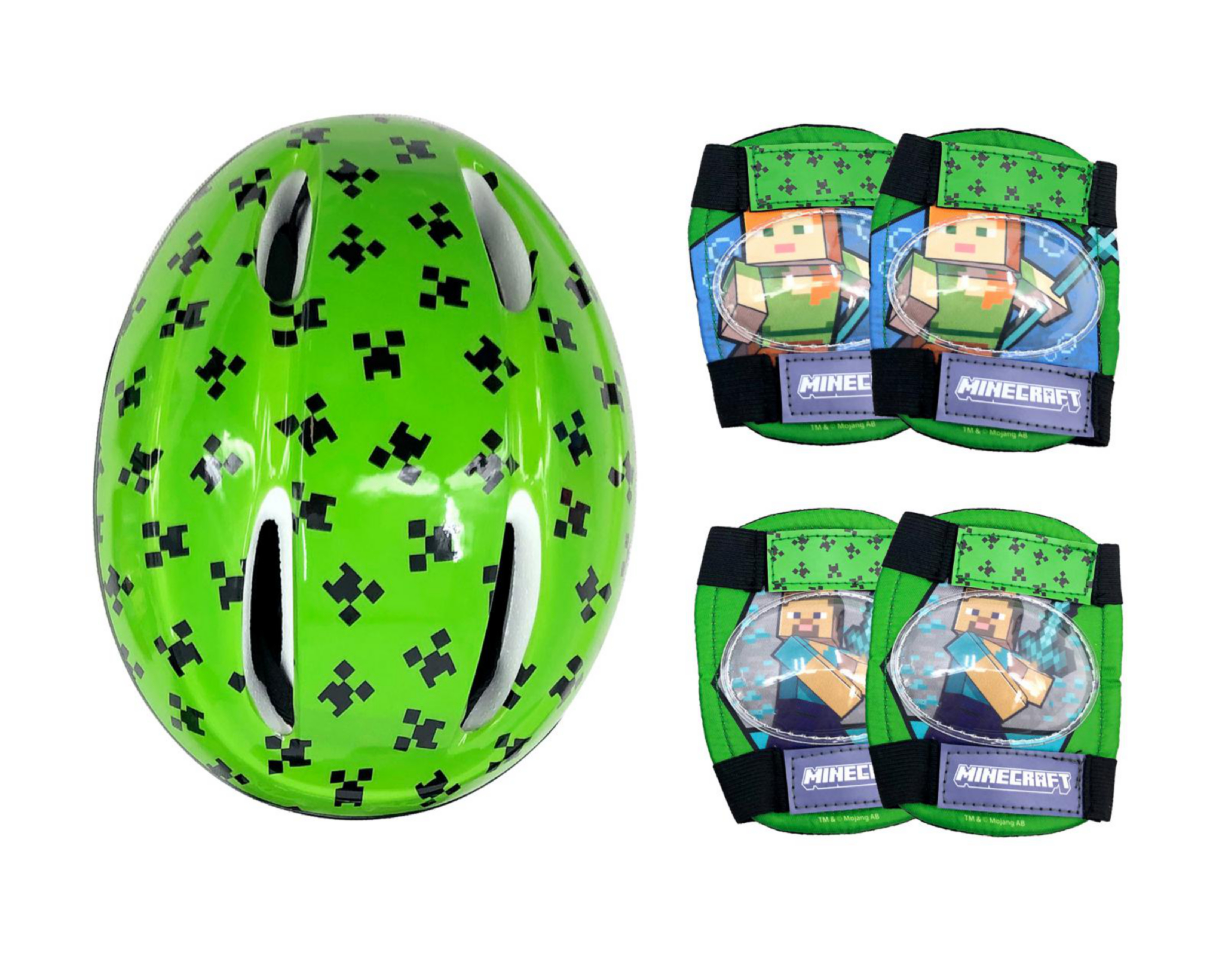 Foto 4 pulgar | Patines para Niño de 4 Ruedas Apache Minecraft Ajustables