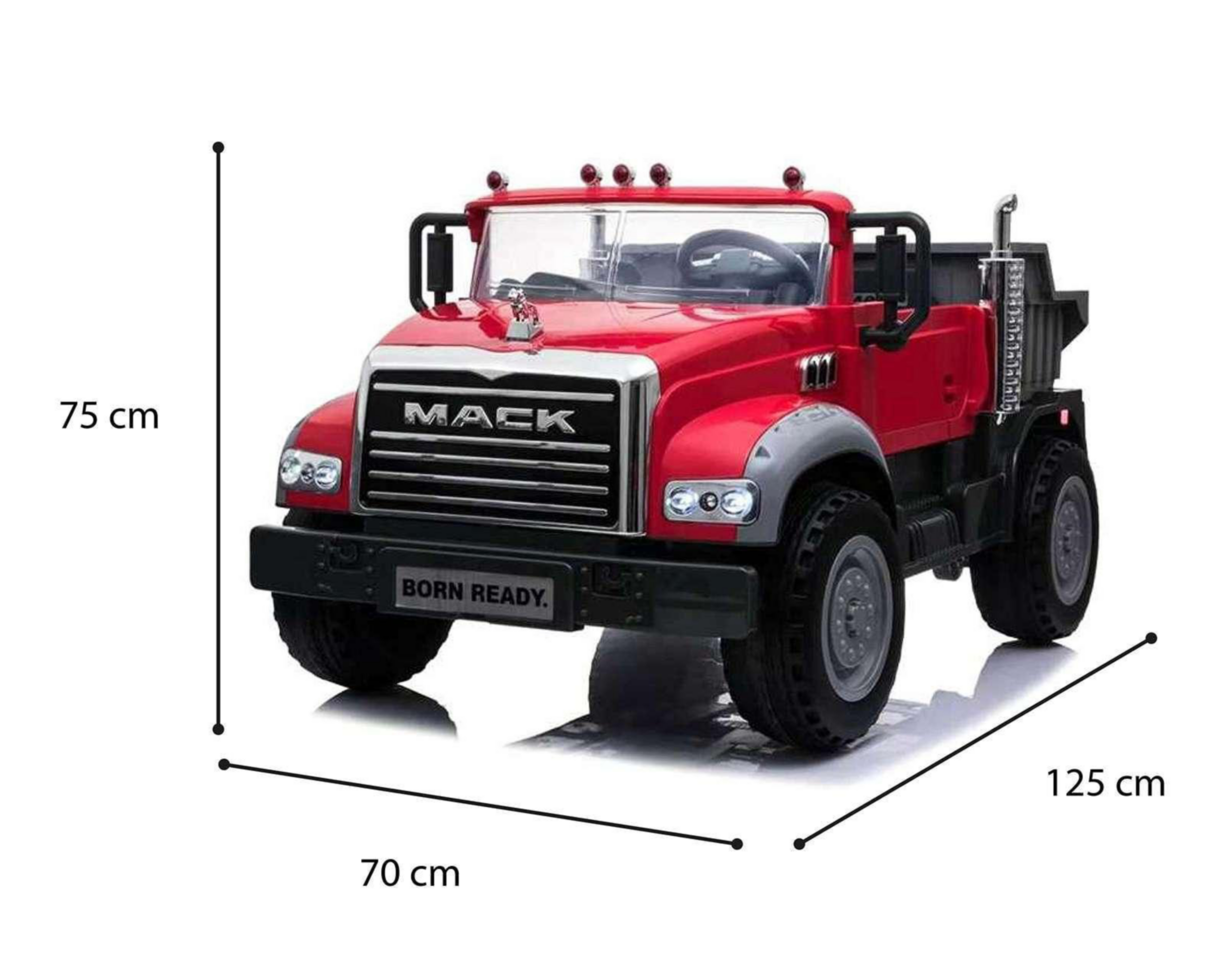 Foto 5 | Montable Eléctrico Mack Rojo