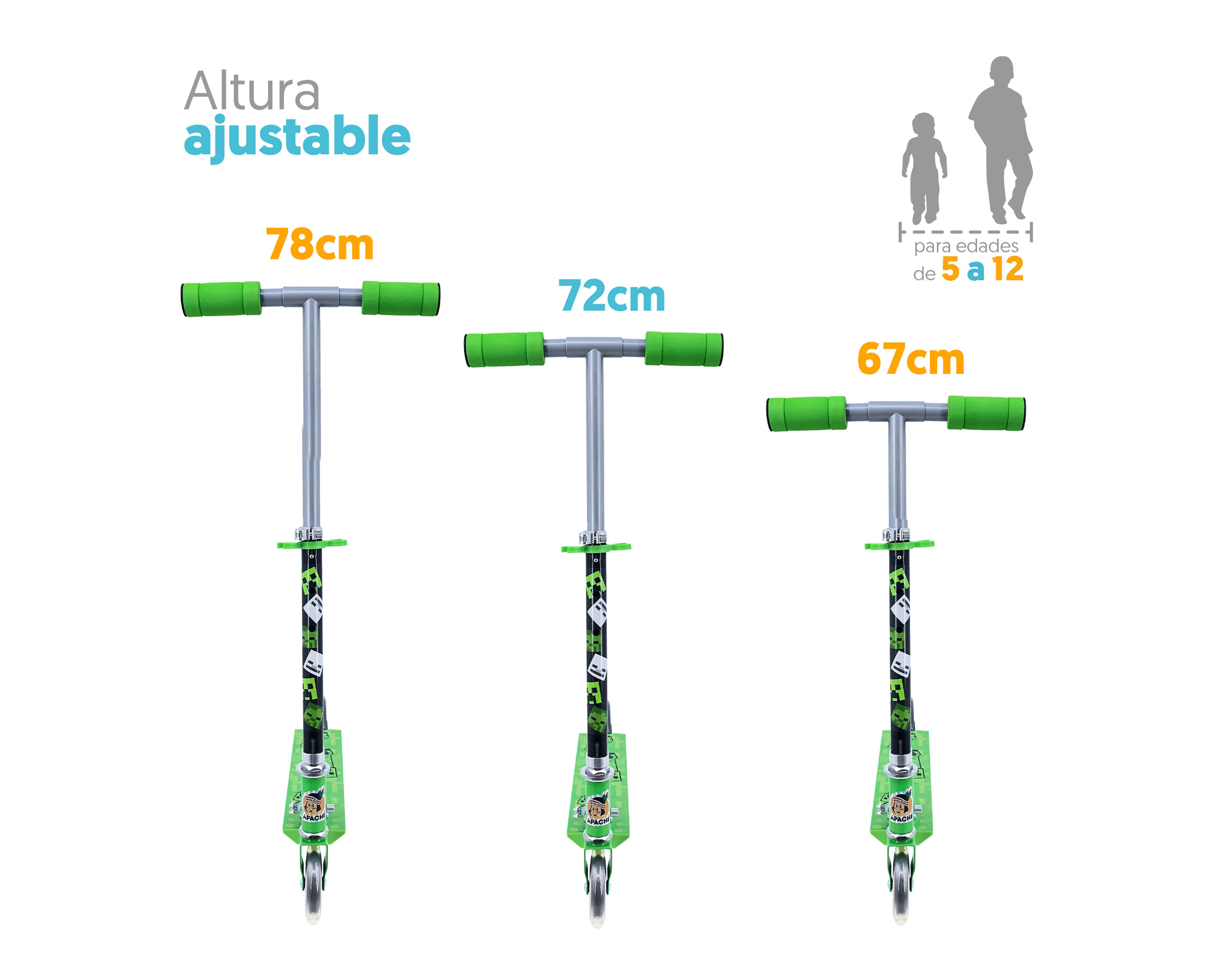Foto 5 pulgar | Scooter para Niño Apache Minecraft Plegable