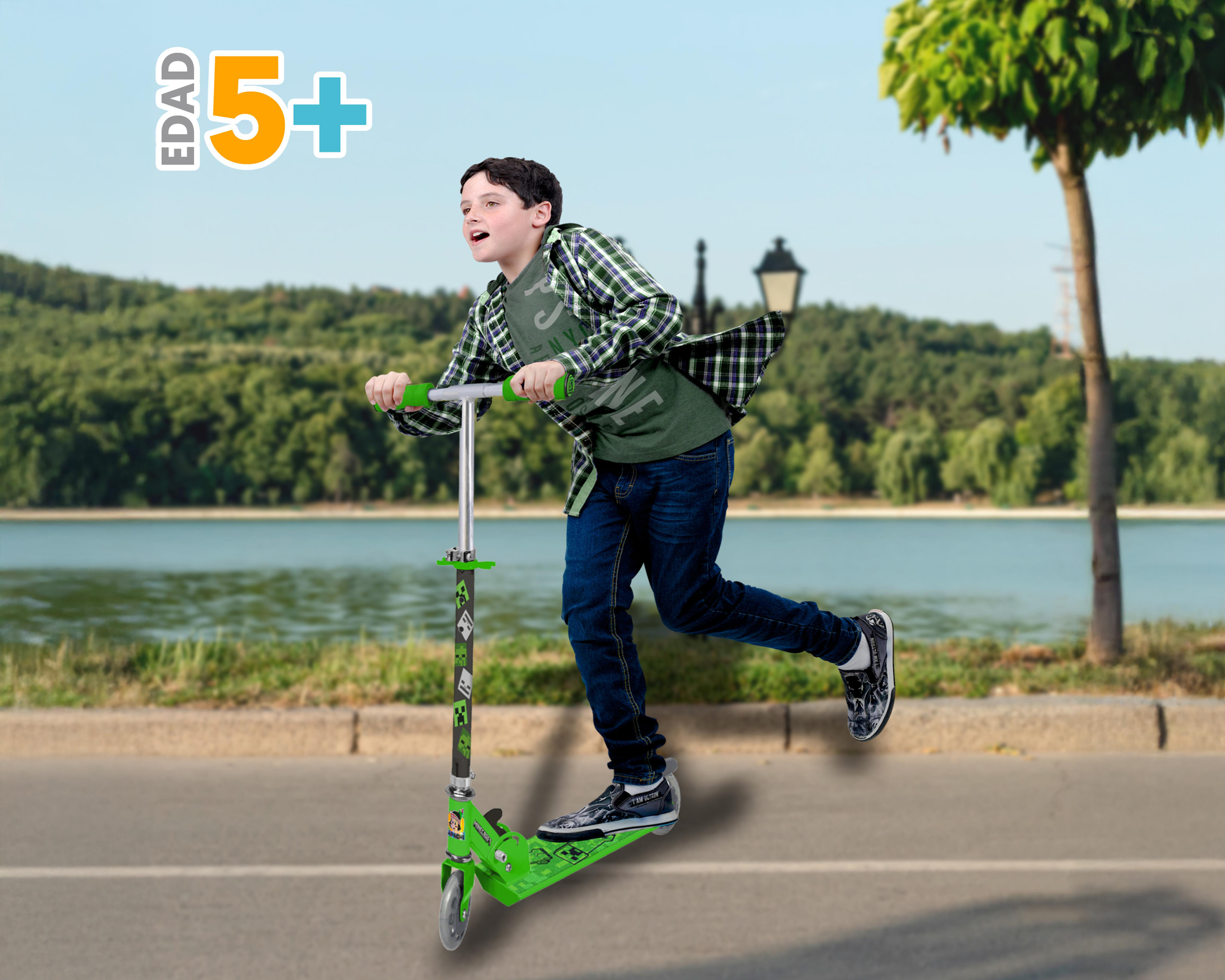 Foto 6 pulgar | Scooter para Niño Apache Minecraft Plegable