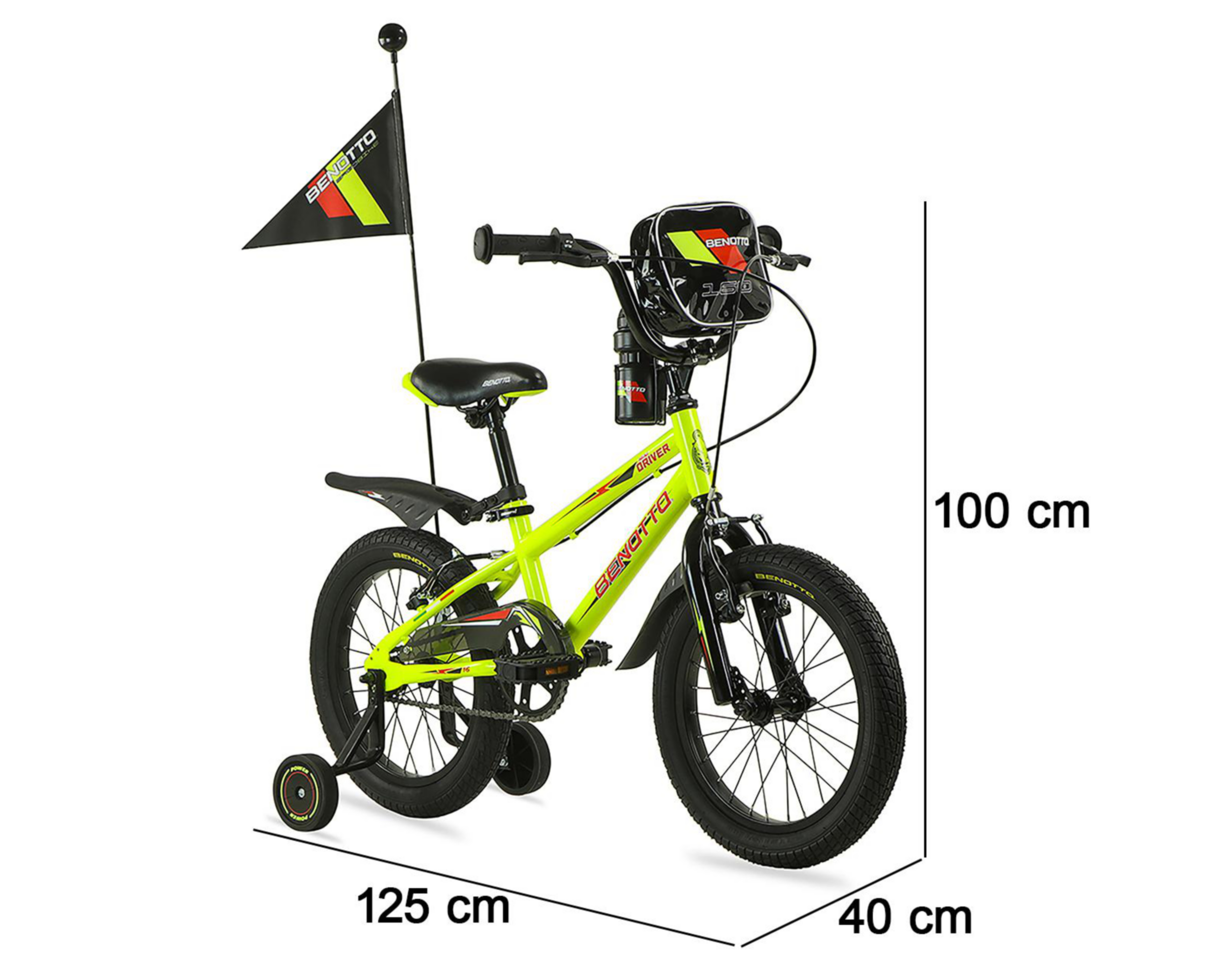 Foto 6 pulgar | Bicicleta Infantil Benotto Mini Driver R16 Verde